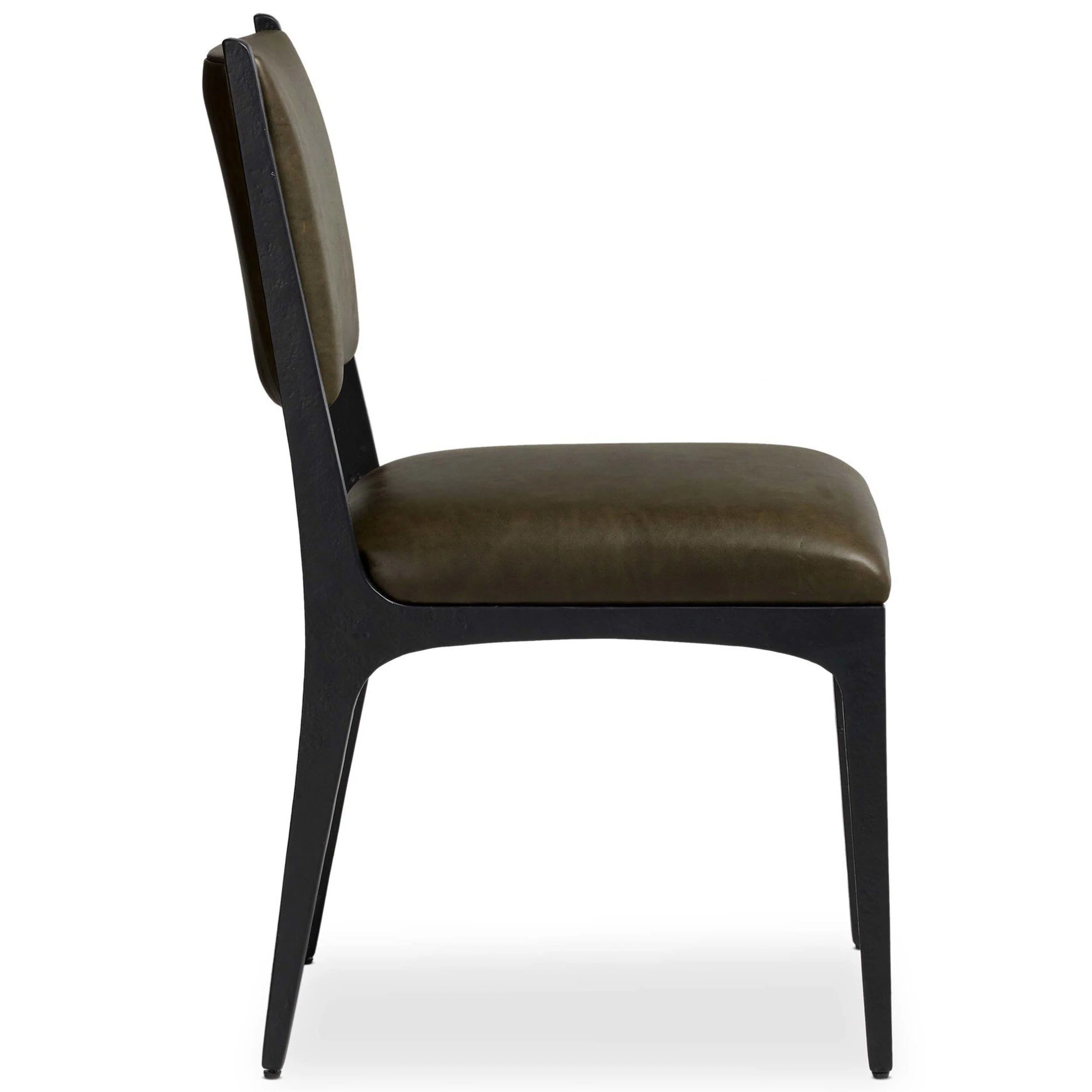 Valeene Leather Dining Chair, Dulane Moss, Set of 2 by Four Hands - Image 3