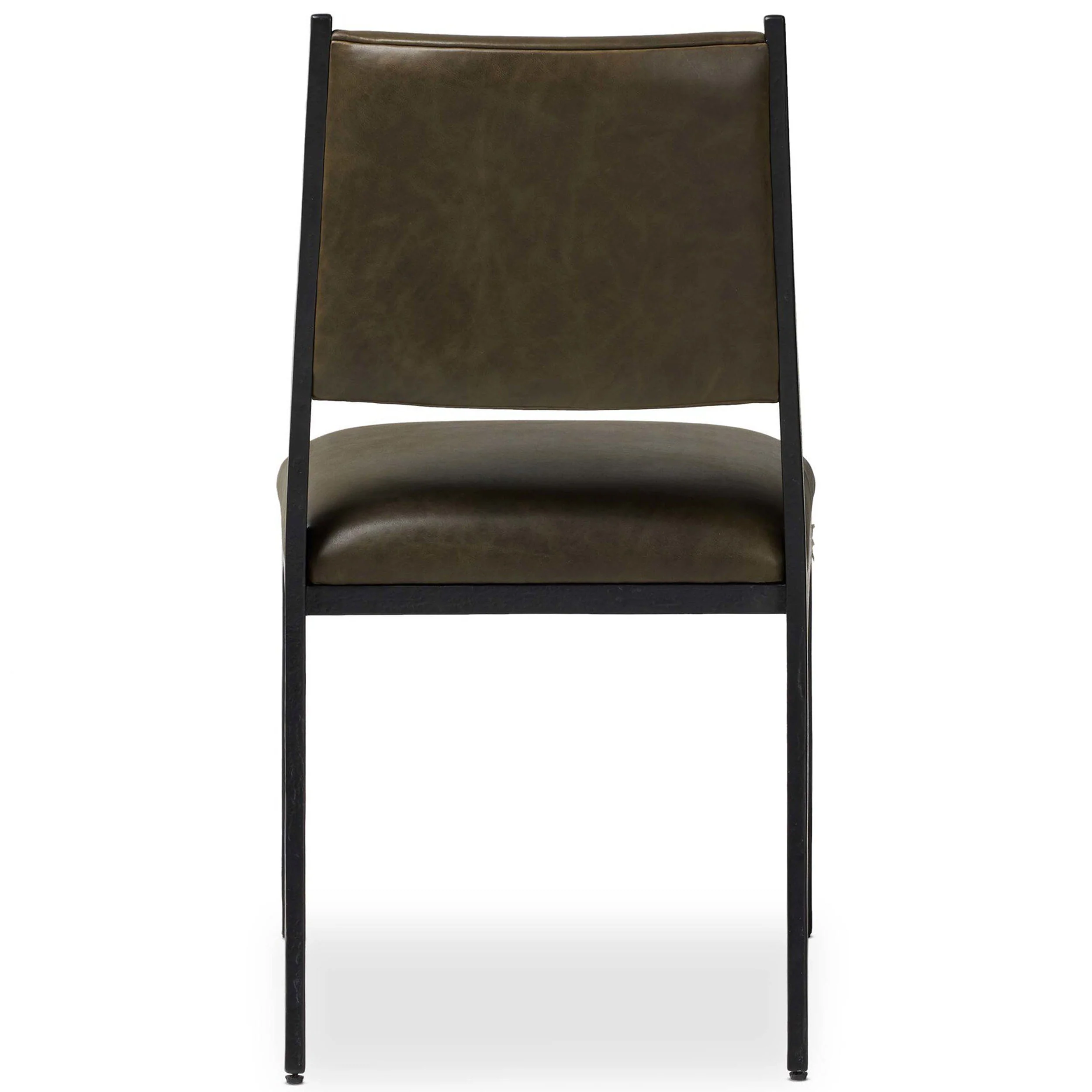 Valeene Leather Dining Chair, Dulane Moss, Set of 2 by Four Hands - Image 4