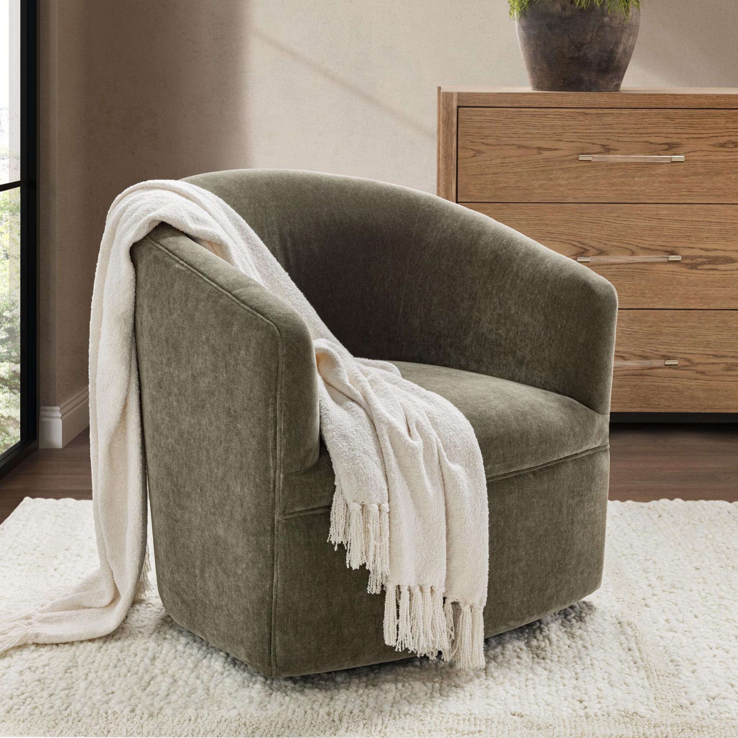 Valencia Swivel Chair, Olive Moss - Image 7