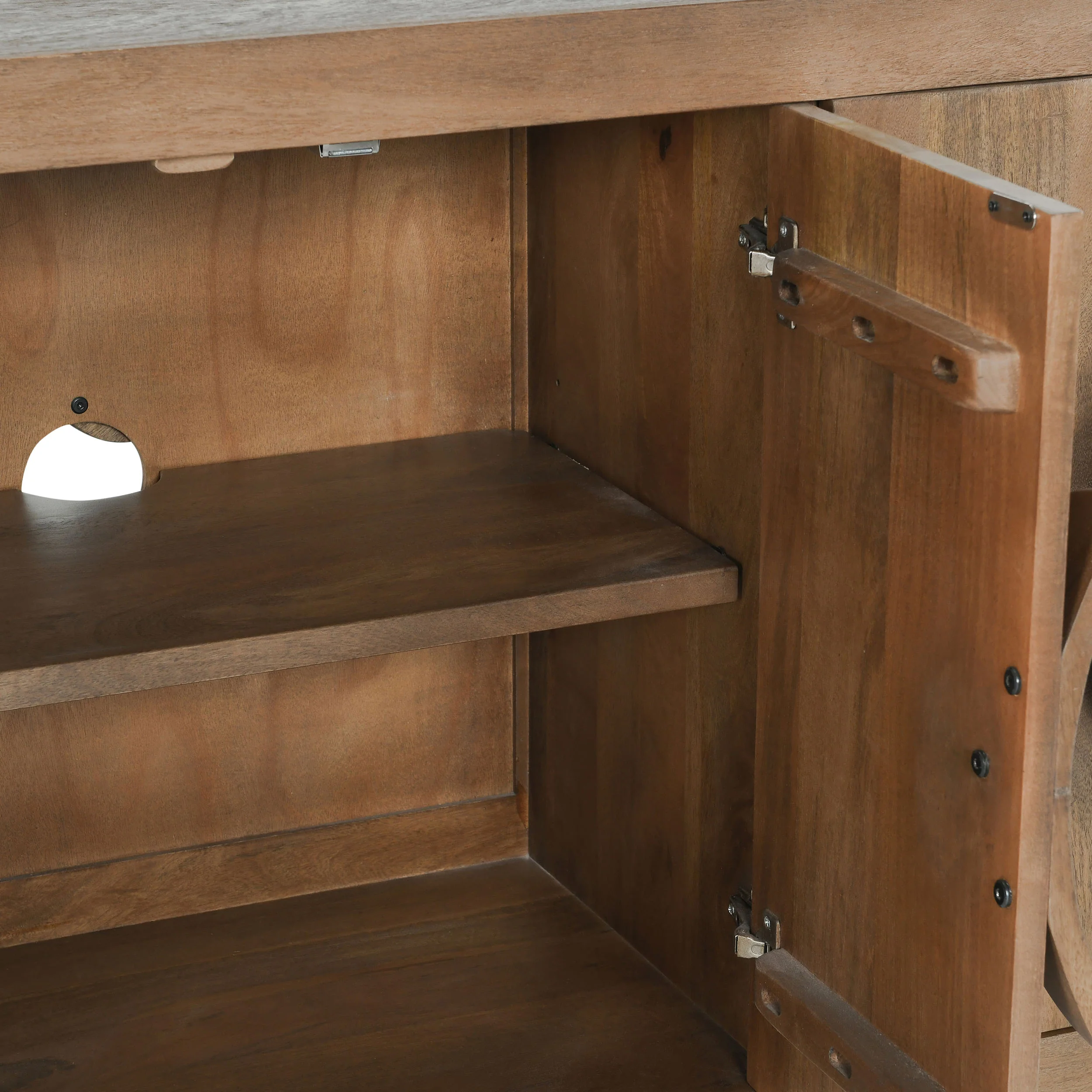 Vally 6 Door Buffet, Brown - Image 5