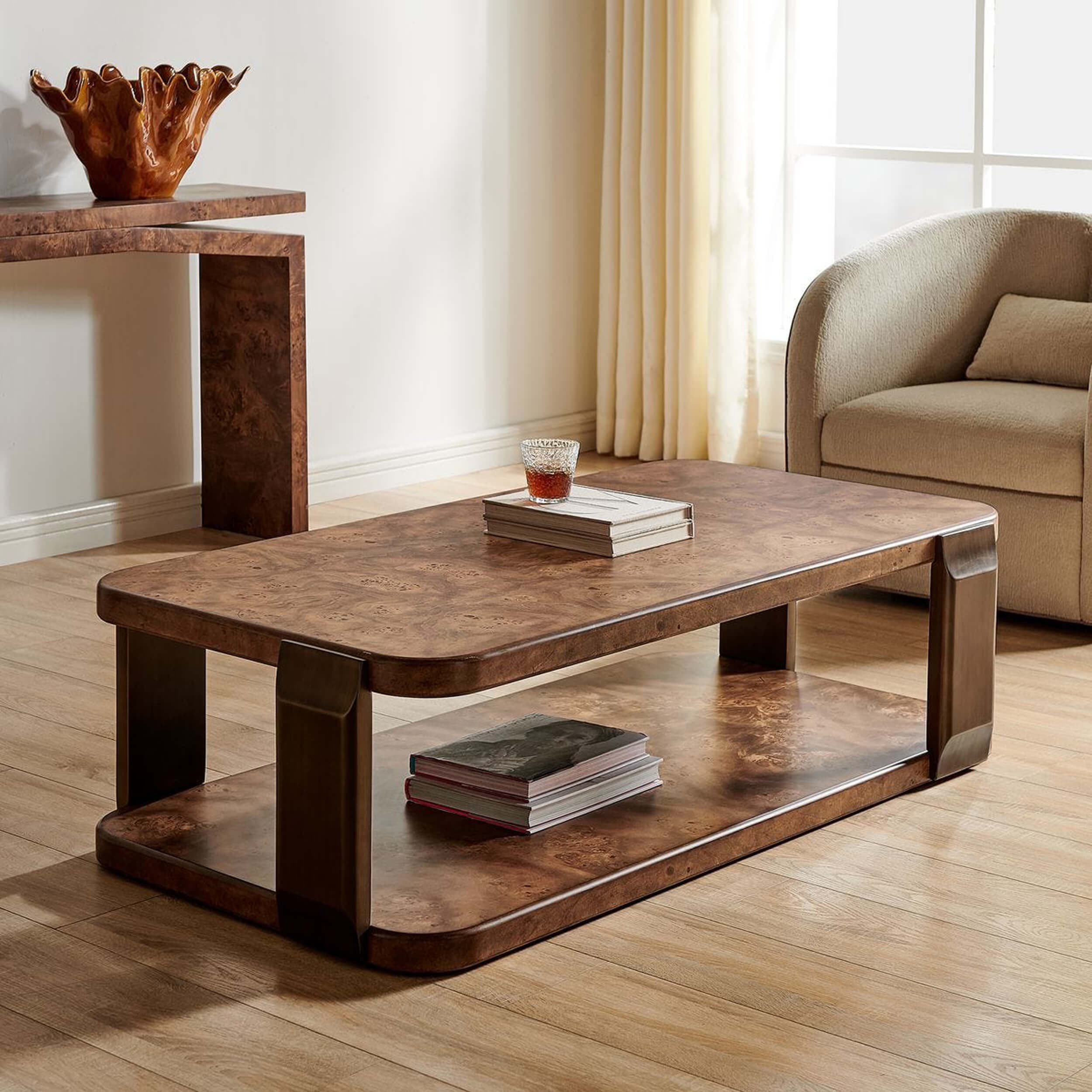 Vance Coffee Table, Mappa Burl - Image 5
