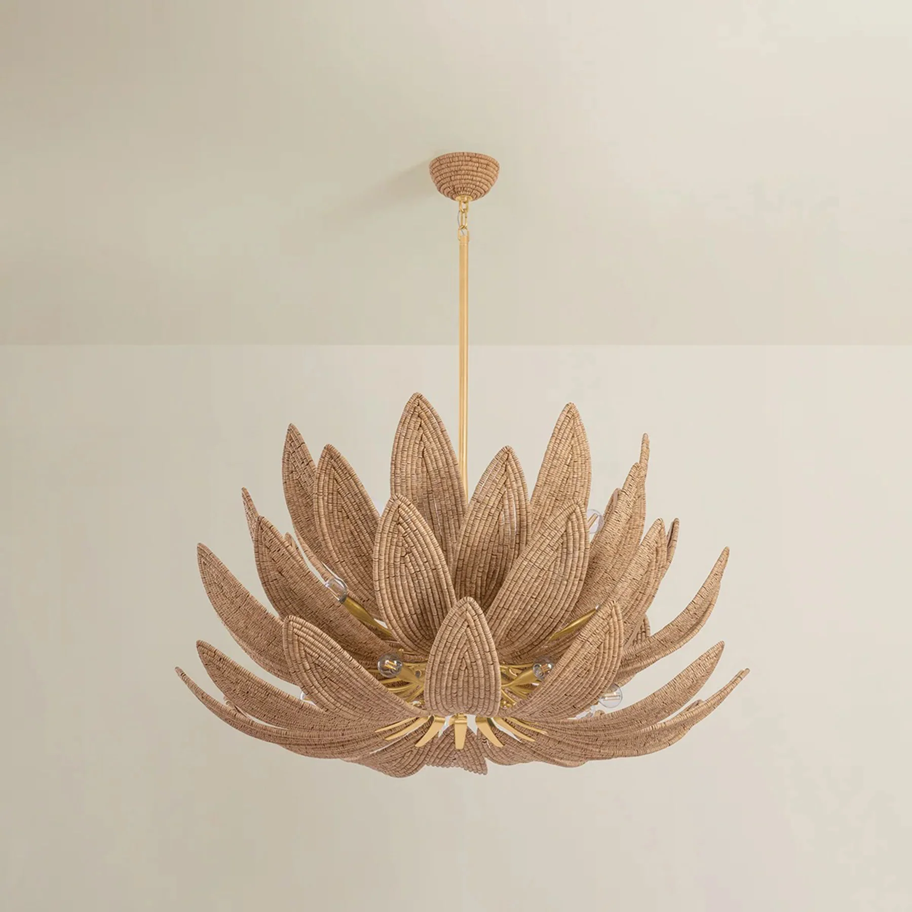 Varanasi 28 Light Chandelier, Vintage Gold Leaf - Image 2