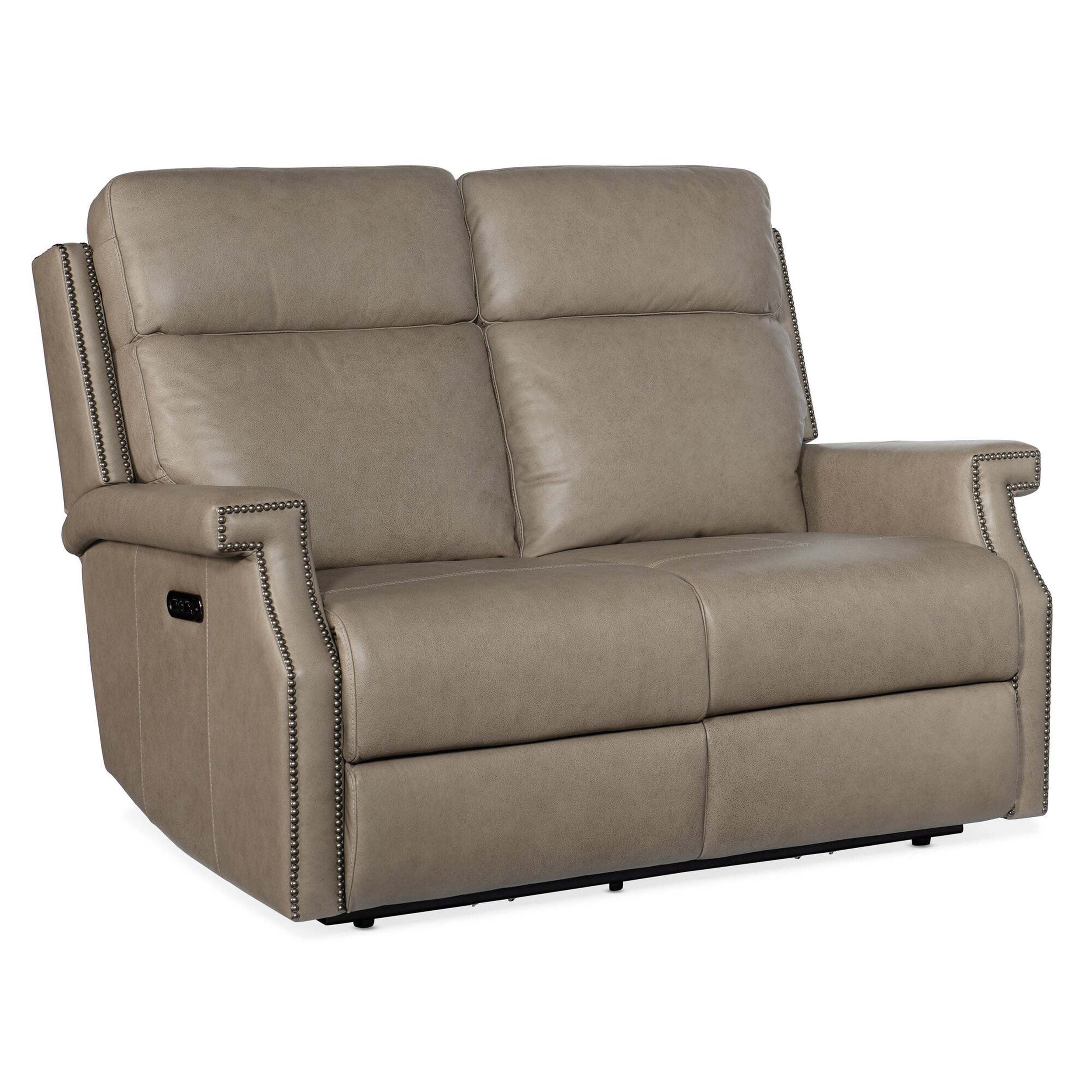 Vaughn Leather Zero Gravity Loveseat, Shattered Stone - Image 2