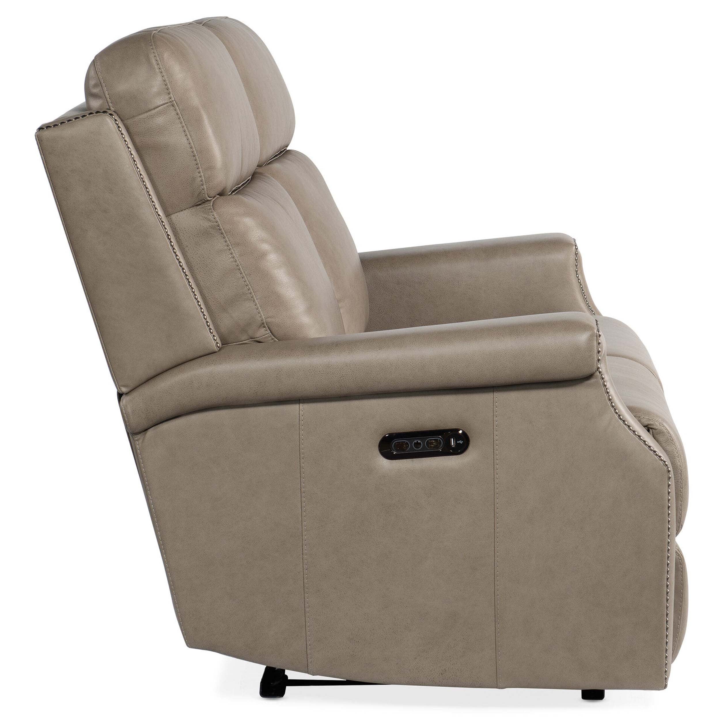 Vaughn Leather Zero Gravity Loveseat, Shattered Stone - Image 3