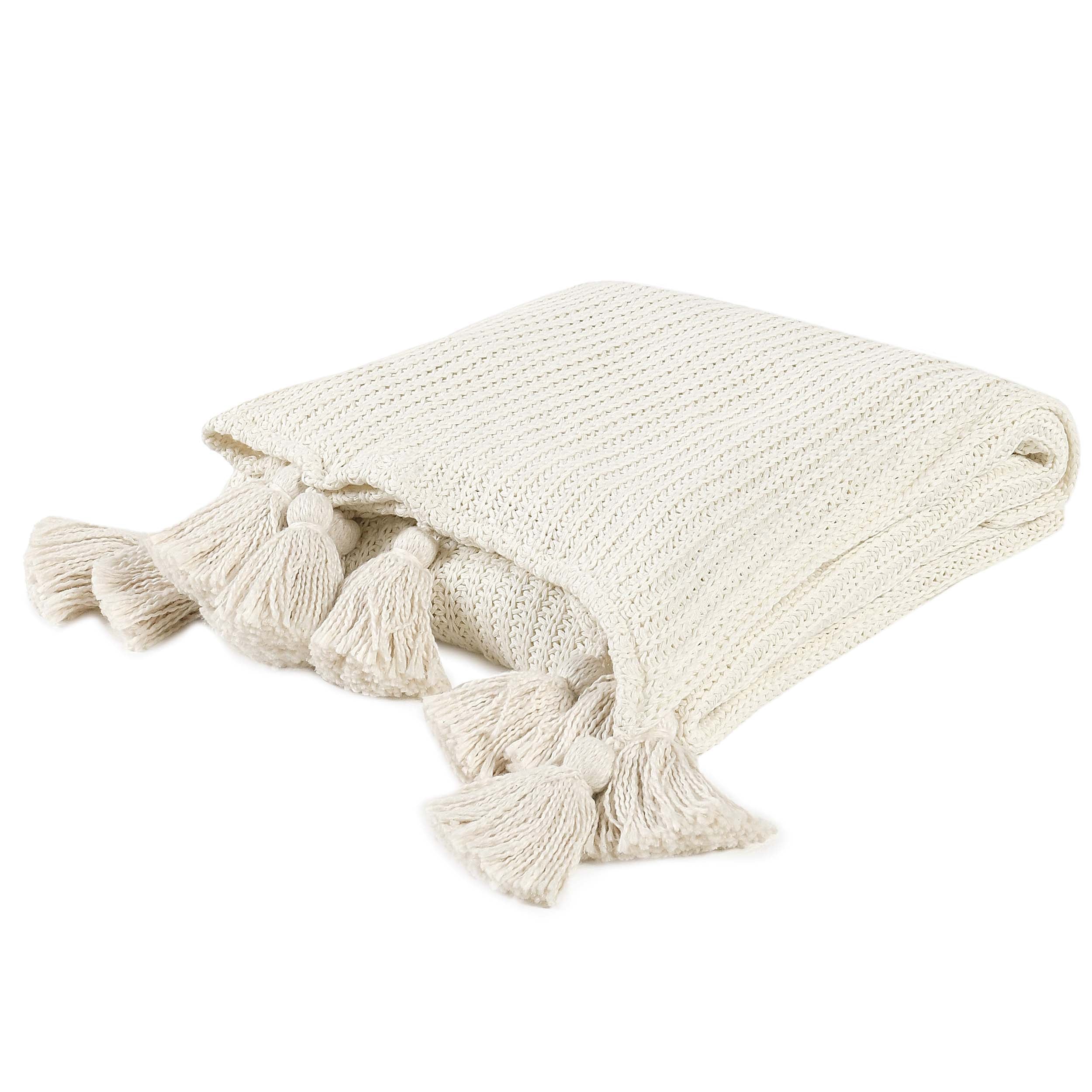 Veda Throw, Ivory - Image 3