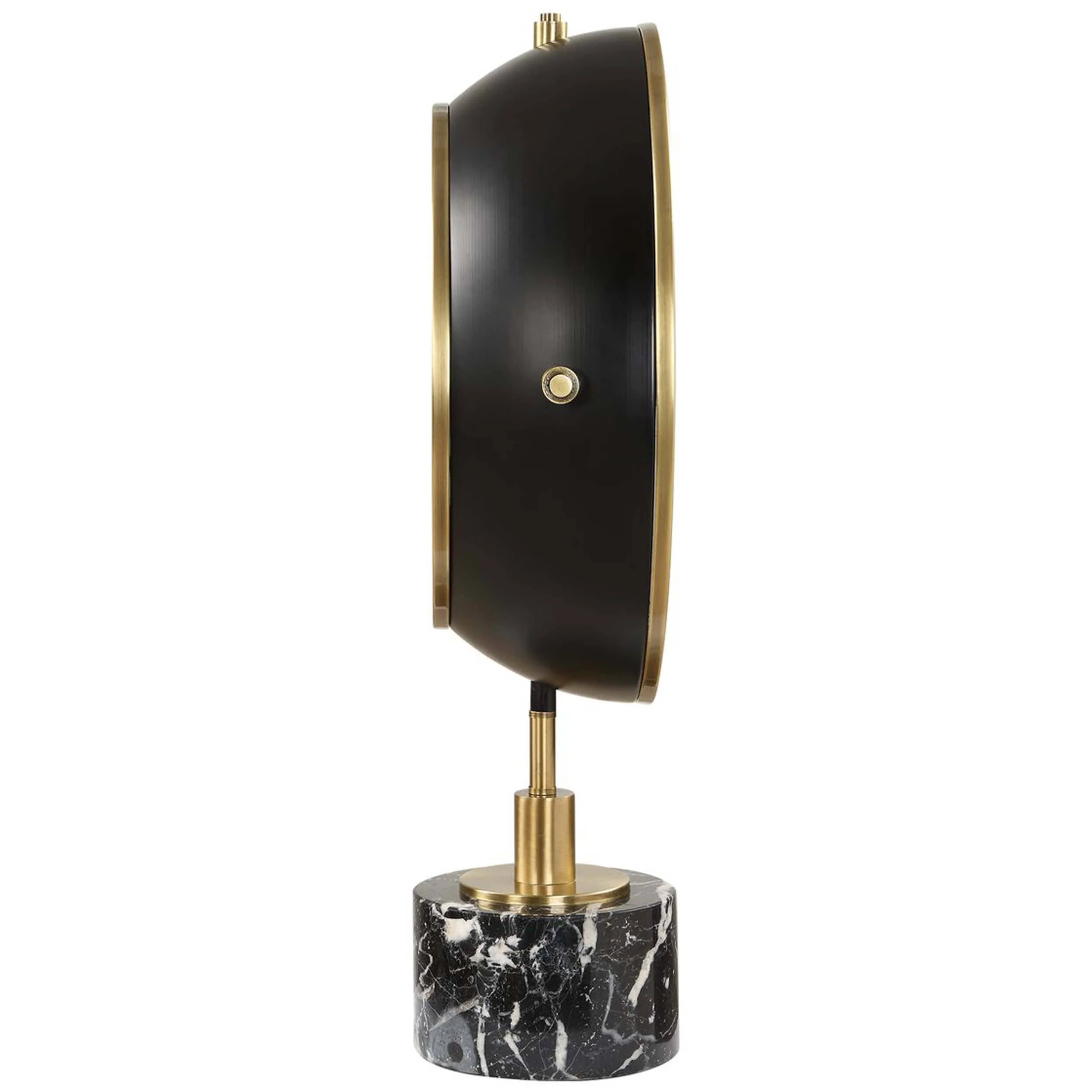 Velar Table Clock, Brushed Brass - Image 2