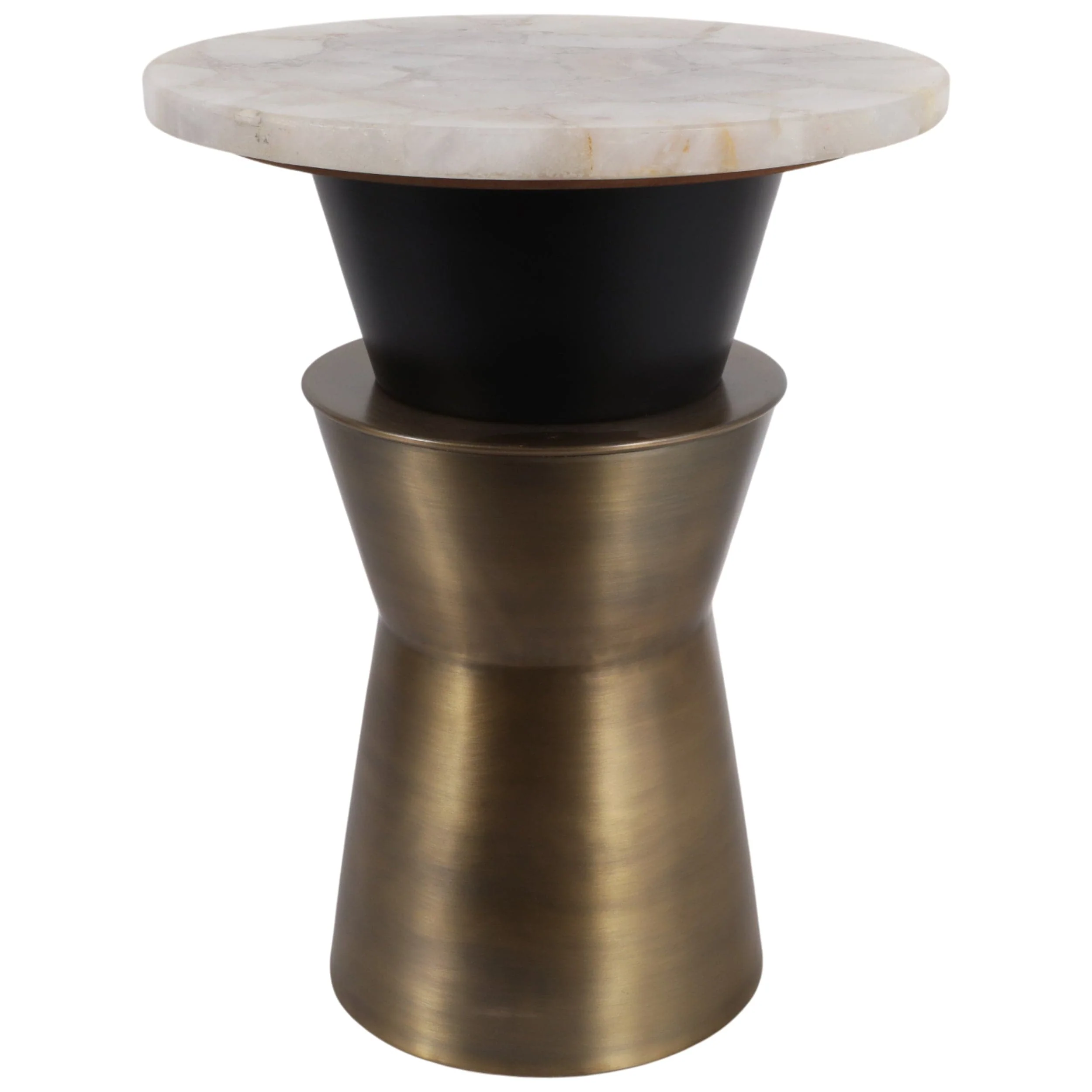 Verla Round Accent Table, White