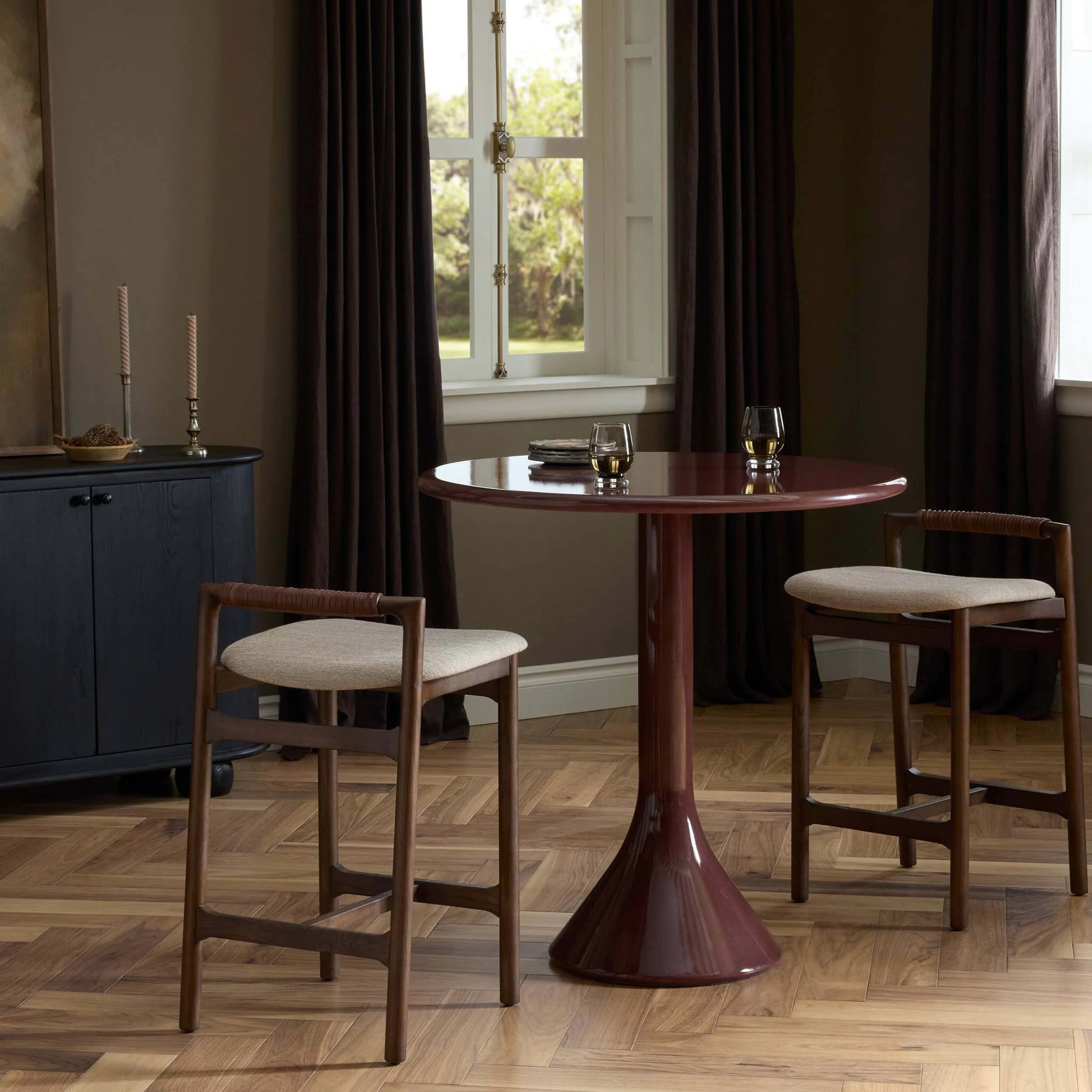 Vernon Bar & Counter Table, Red by Four Hands - Image 6