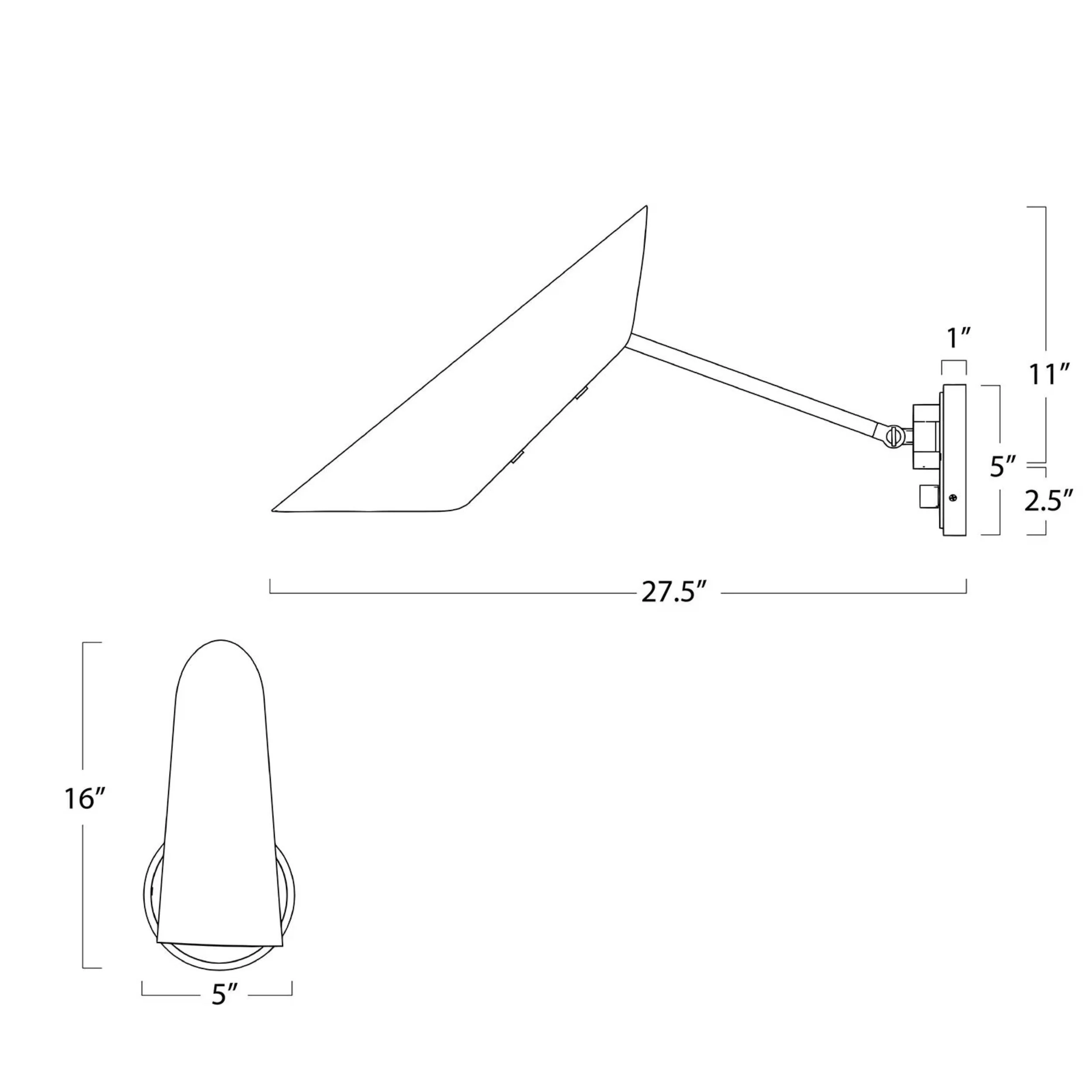 Vest Single Arm Sconce, White - Image 6