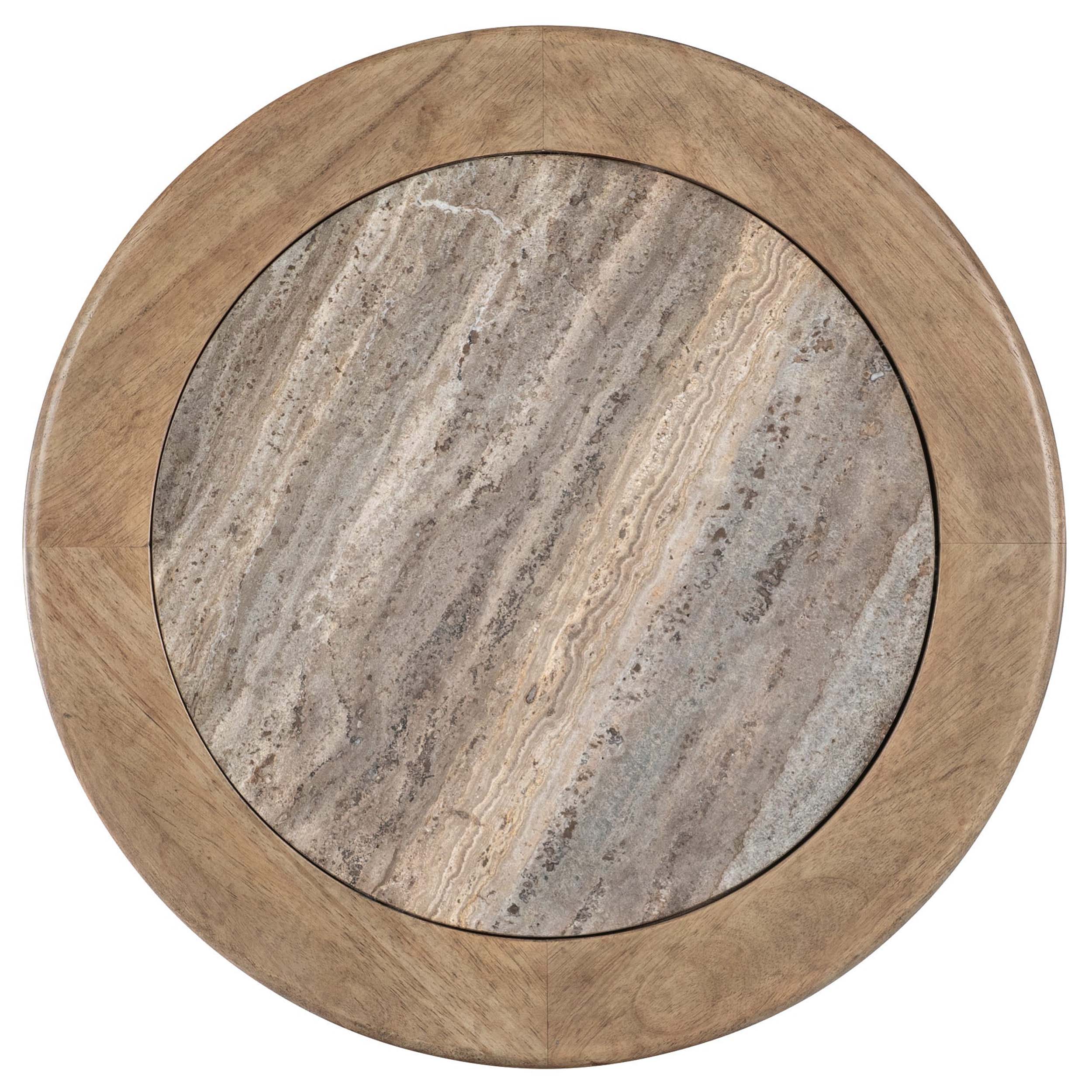 Vineyard Row Round Pedestal End Table, Sonoma - Image 4