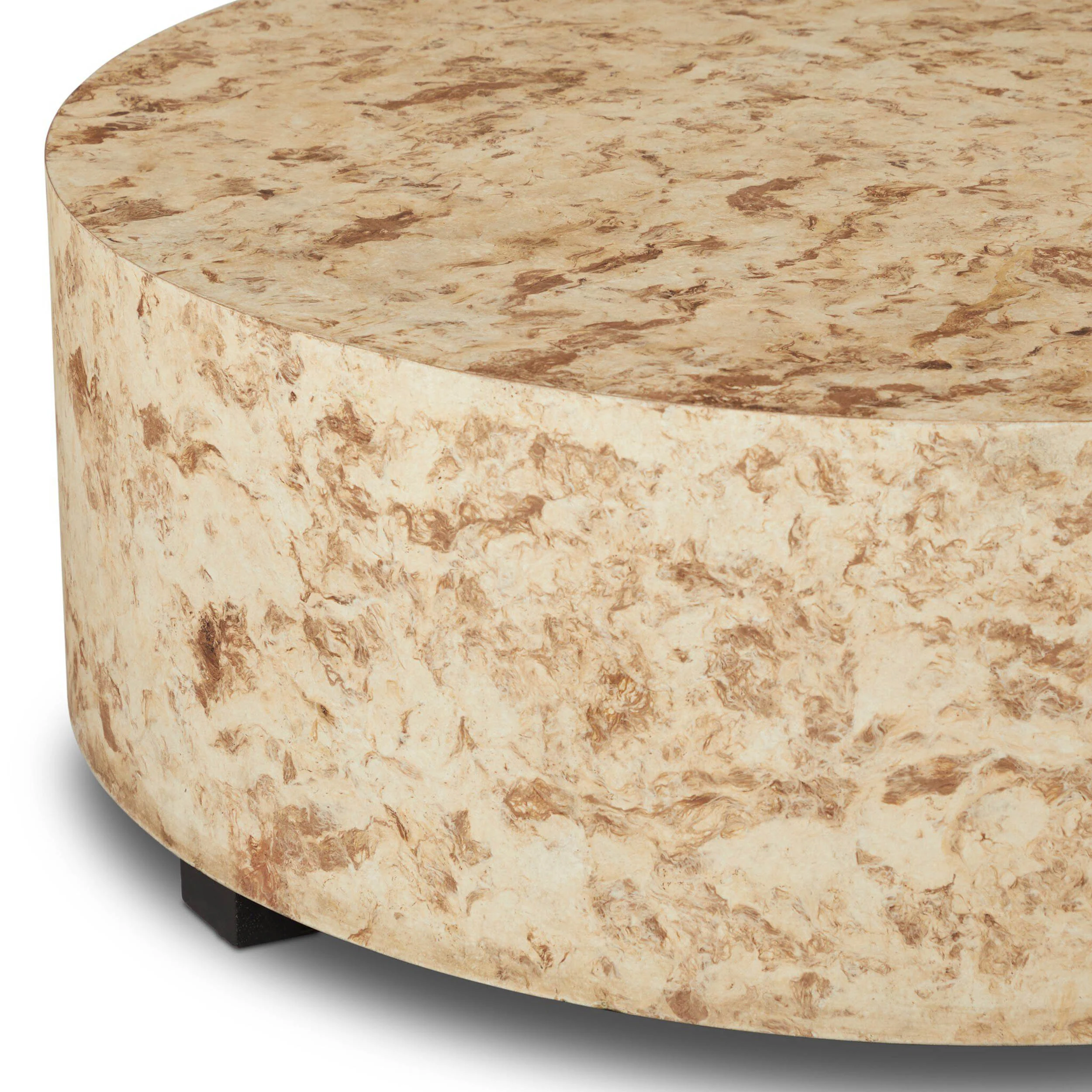 Hudson Round Coffee Table, Bark Paper by Four Hands - Image 3