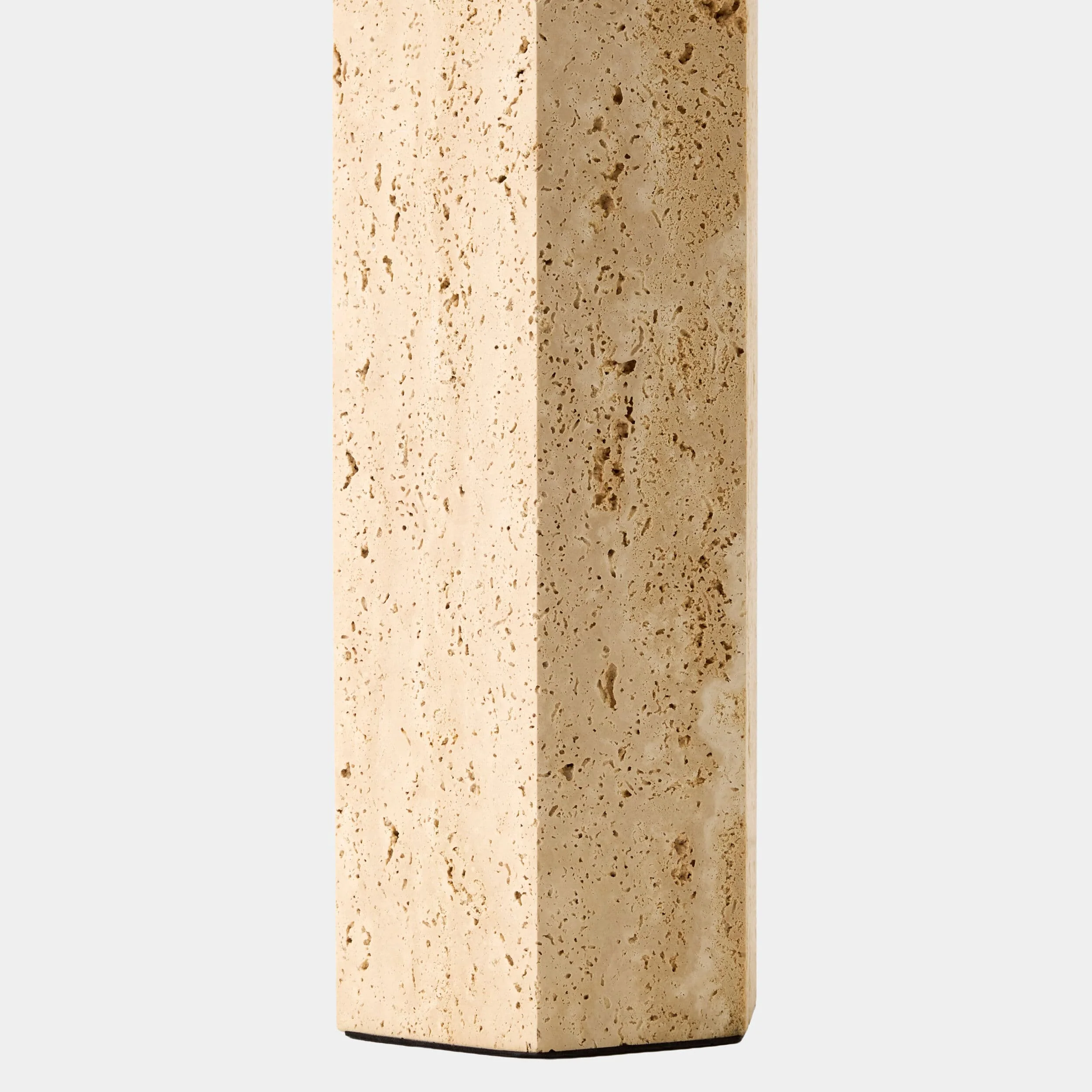 Viola Carved Lamp, Travertine - Image 5
