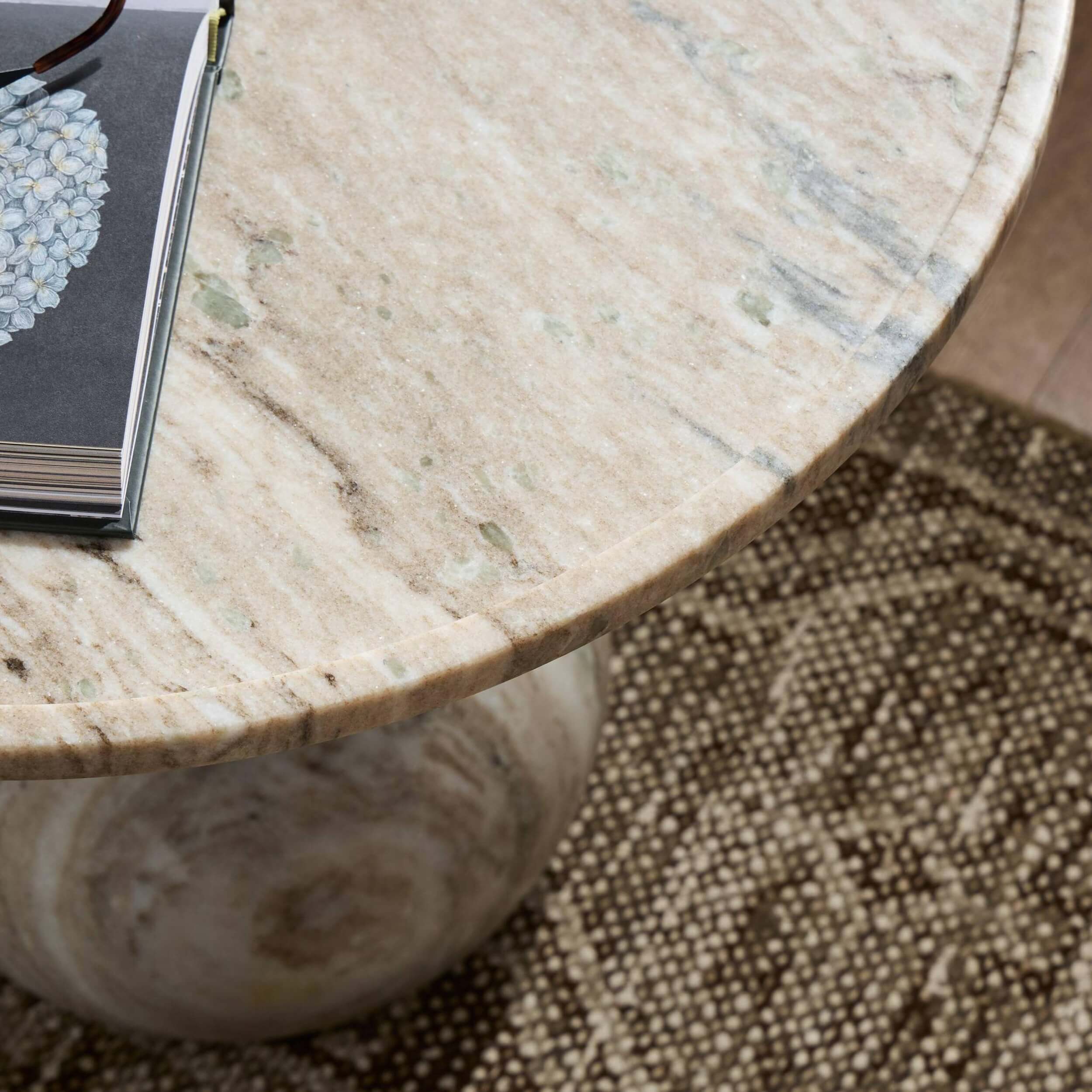Viola End Table, Antique White Marble by Four Hands - Image 4