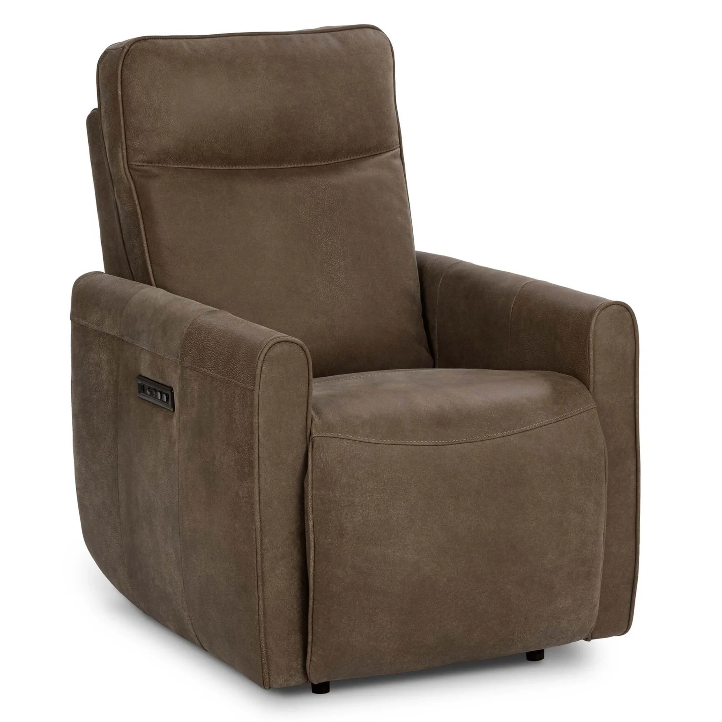 Vivica Leather Power Recliner w/Massage, Toffee