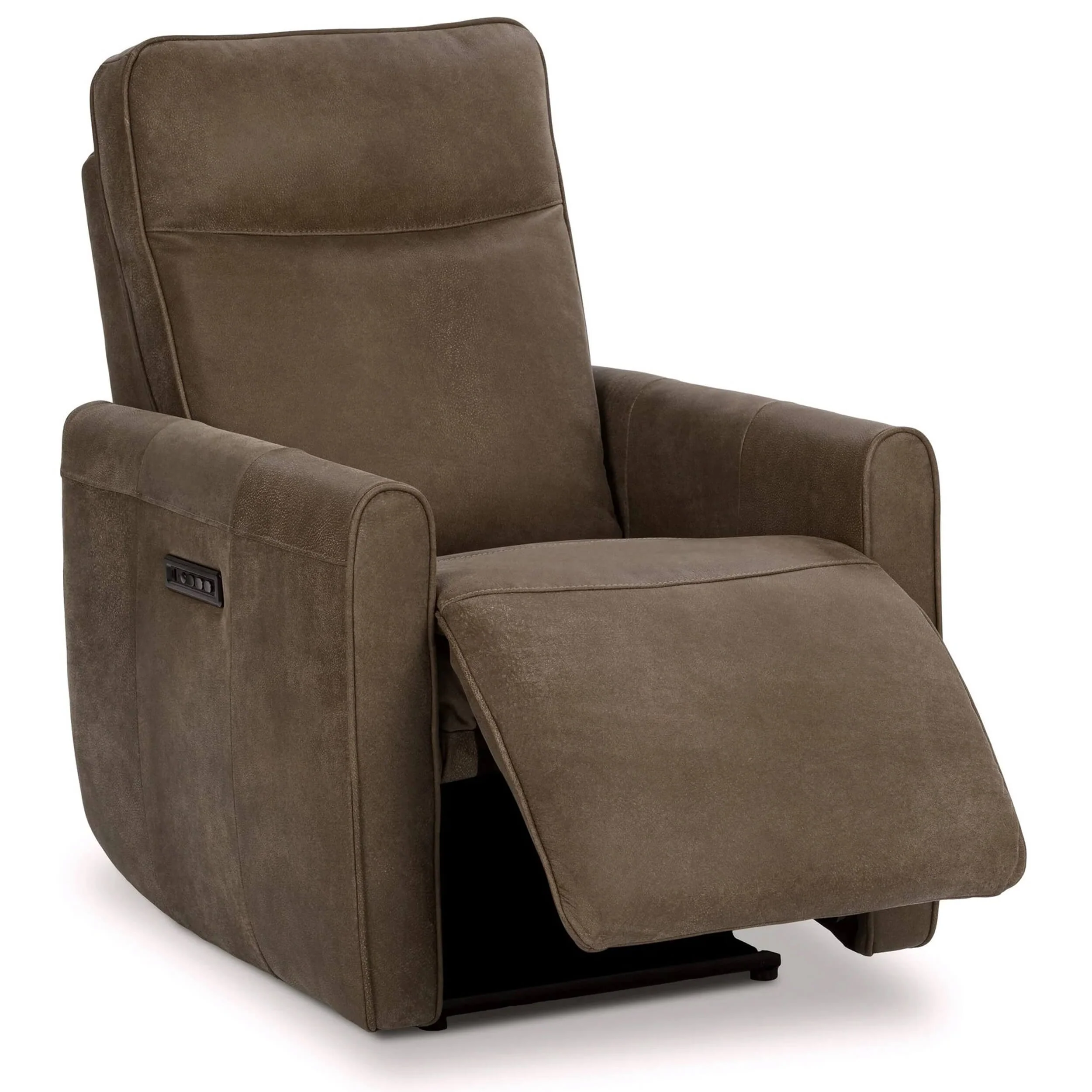 Vivica Leather Power Recliner w/Massage, Toffee - Image 4