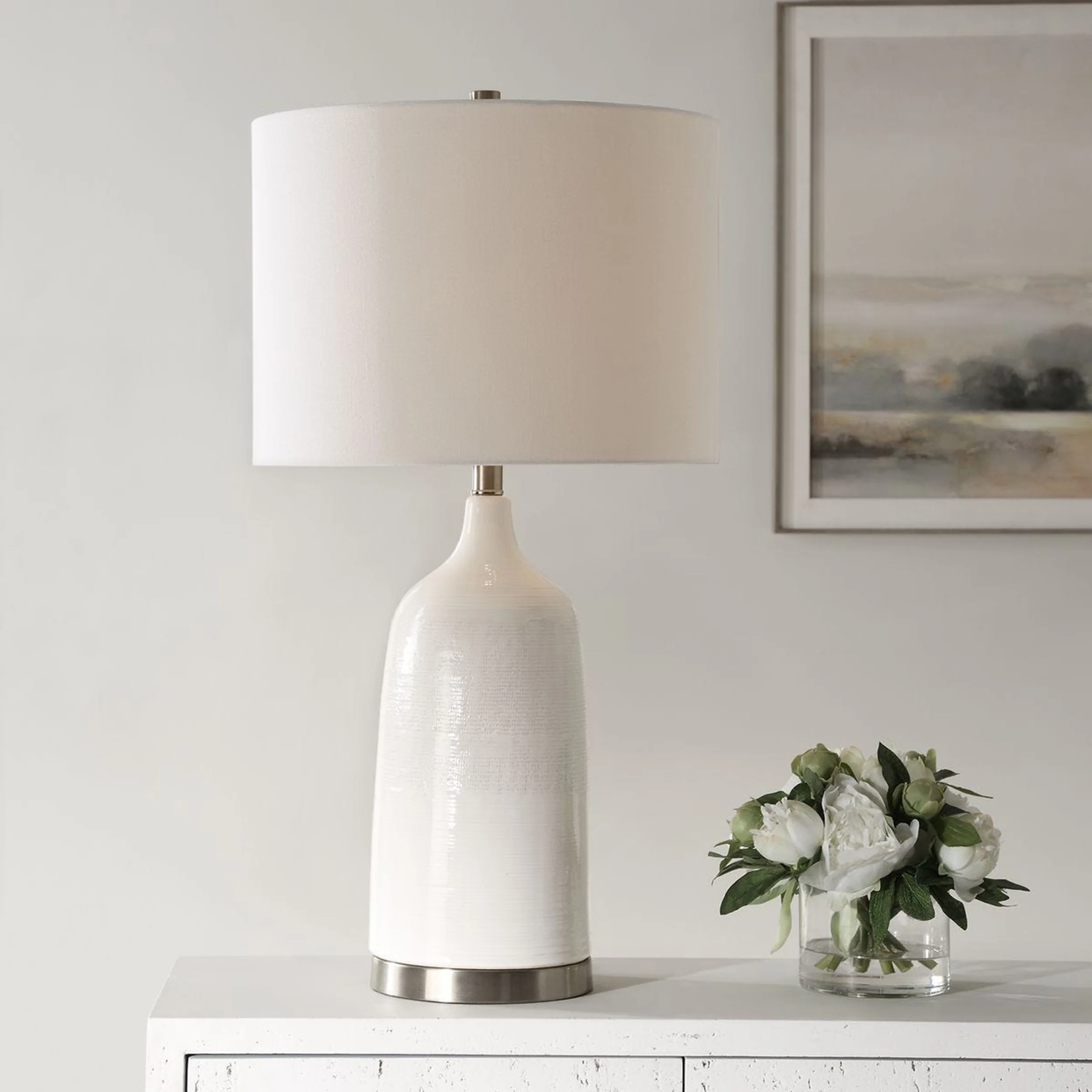 Voss Table Lamp, Gloss White - Image 5