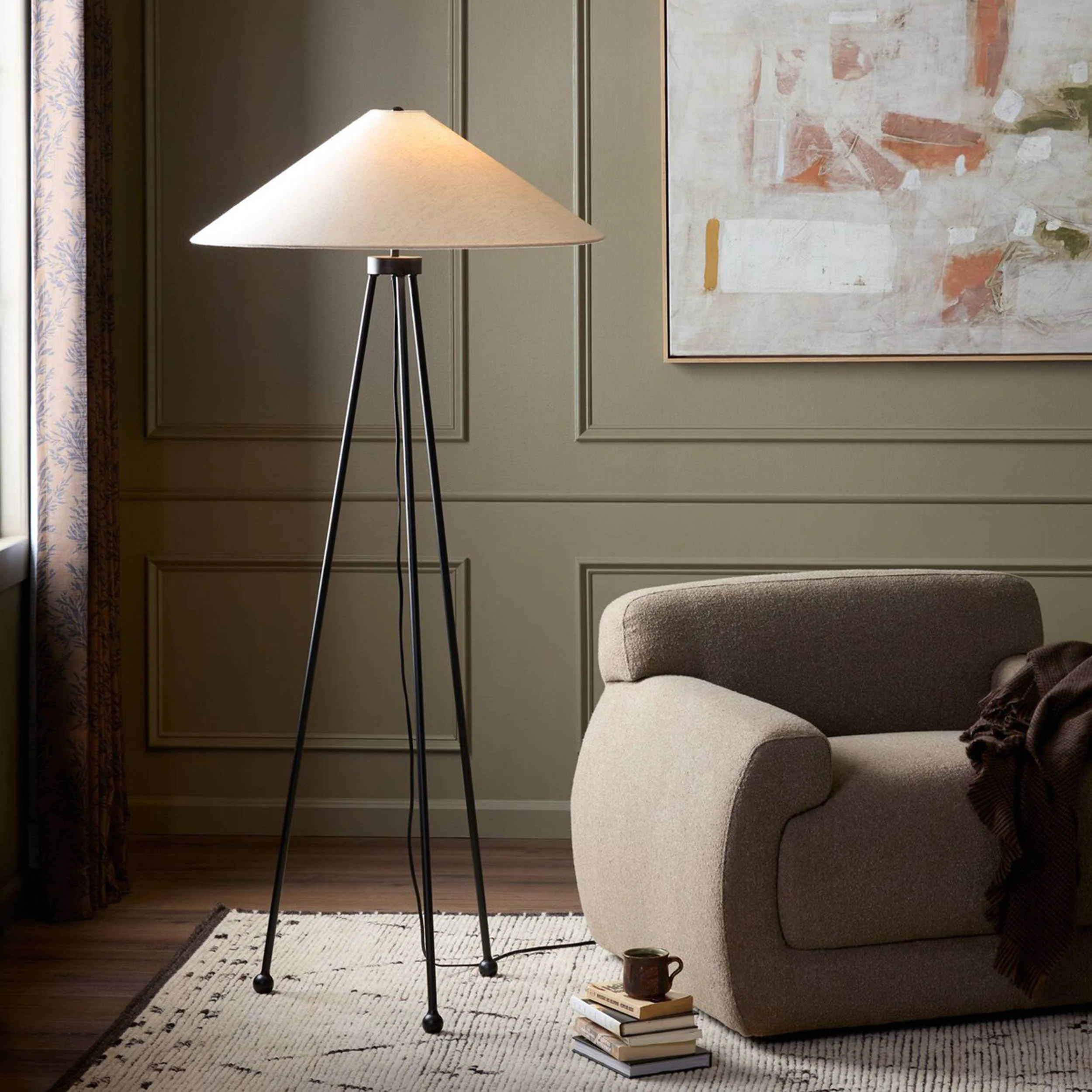 Waldorf Floor Lamp, Matte Black by Four Hands - Image 5