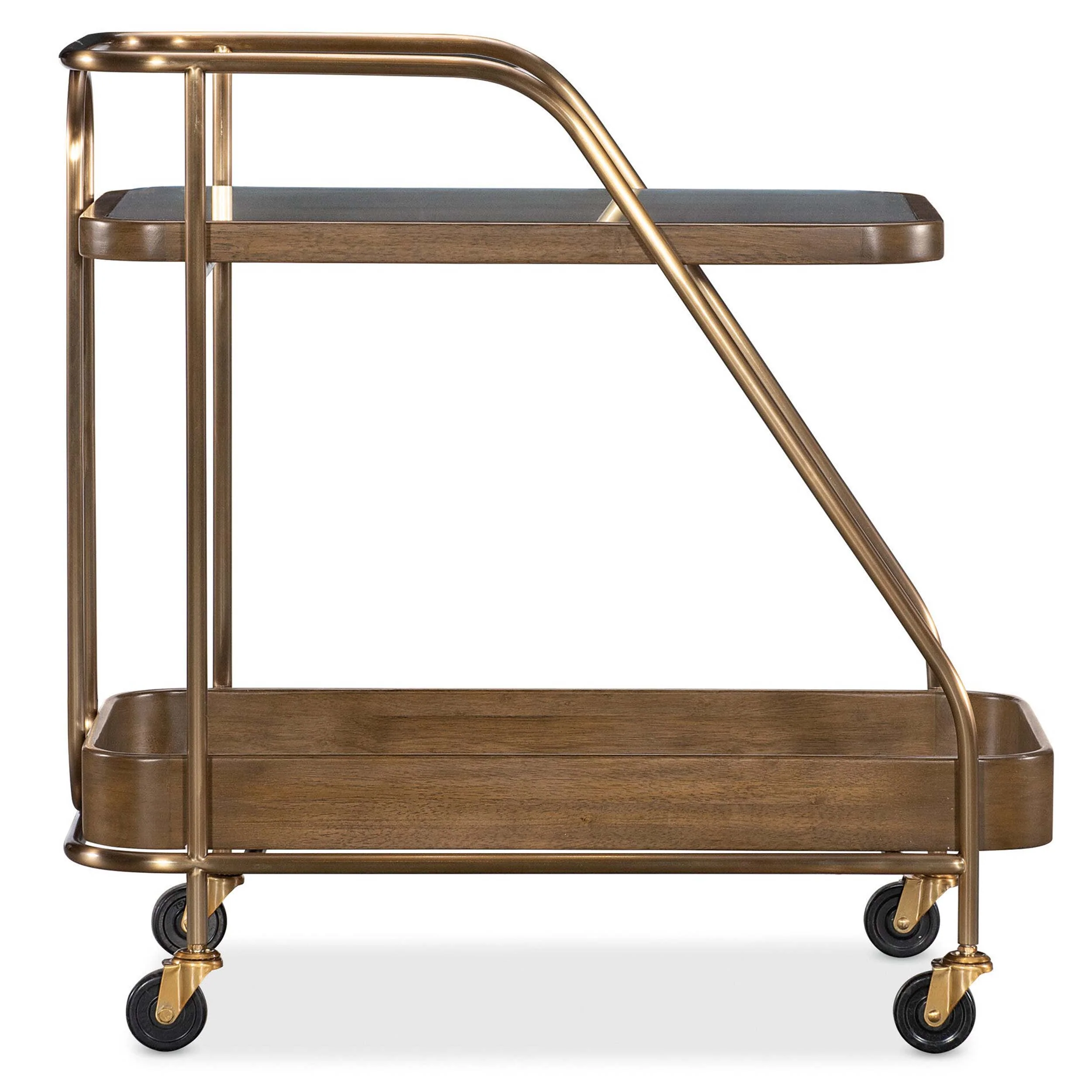Walnut Wine and Bar Cart, Walnut - Image 3
