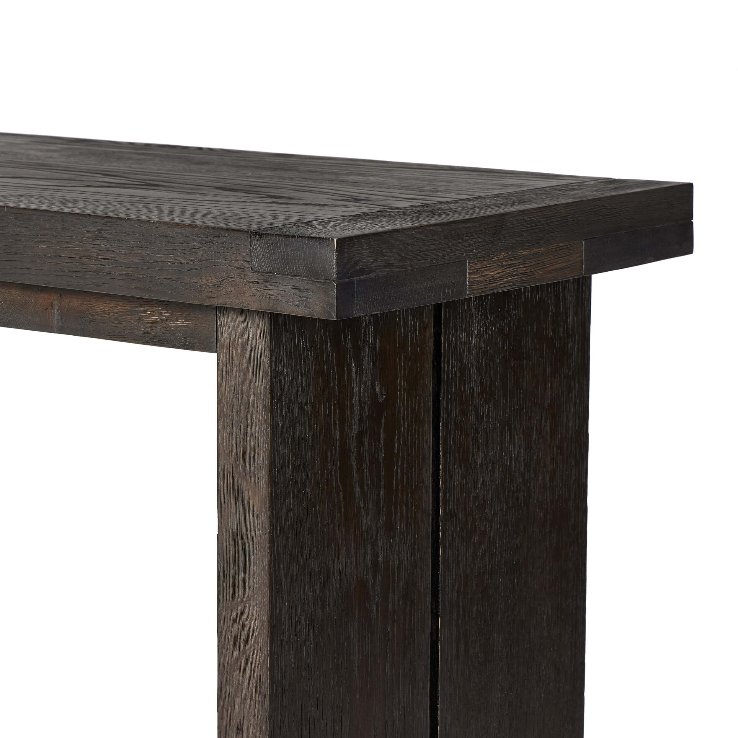 Warby Console Table, Worn Black Oak by Four Hands - Image 4