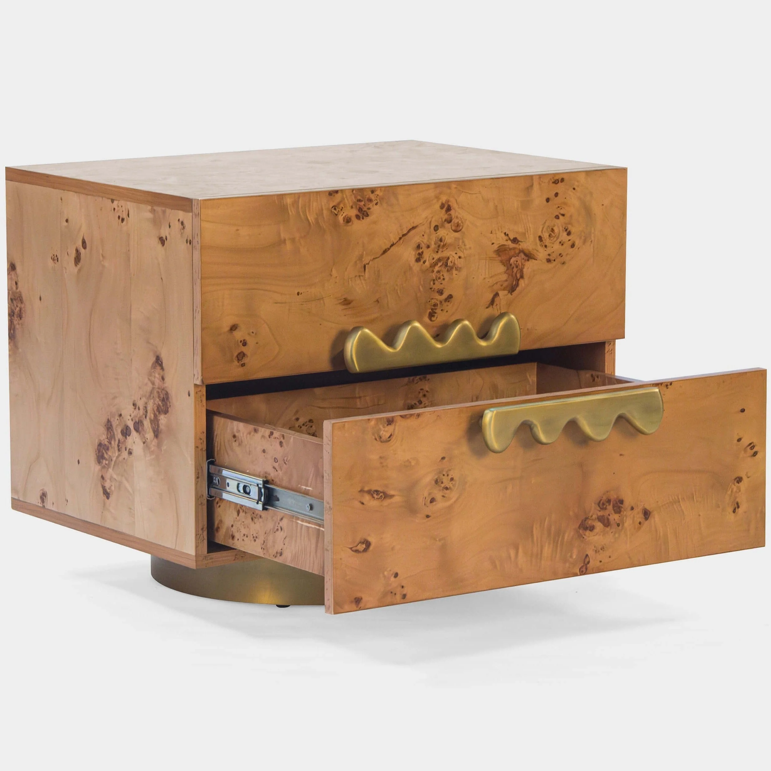 Wavefront Burl Nightstand, Natural - Image 4