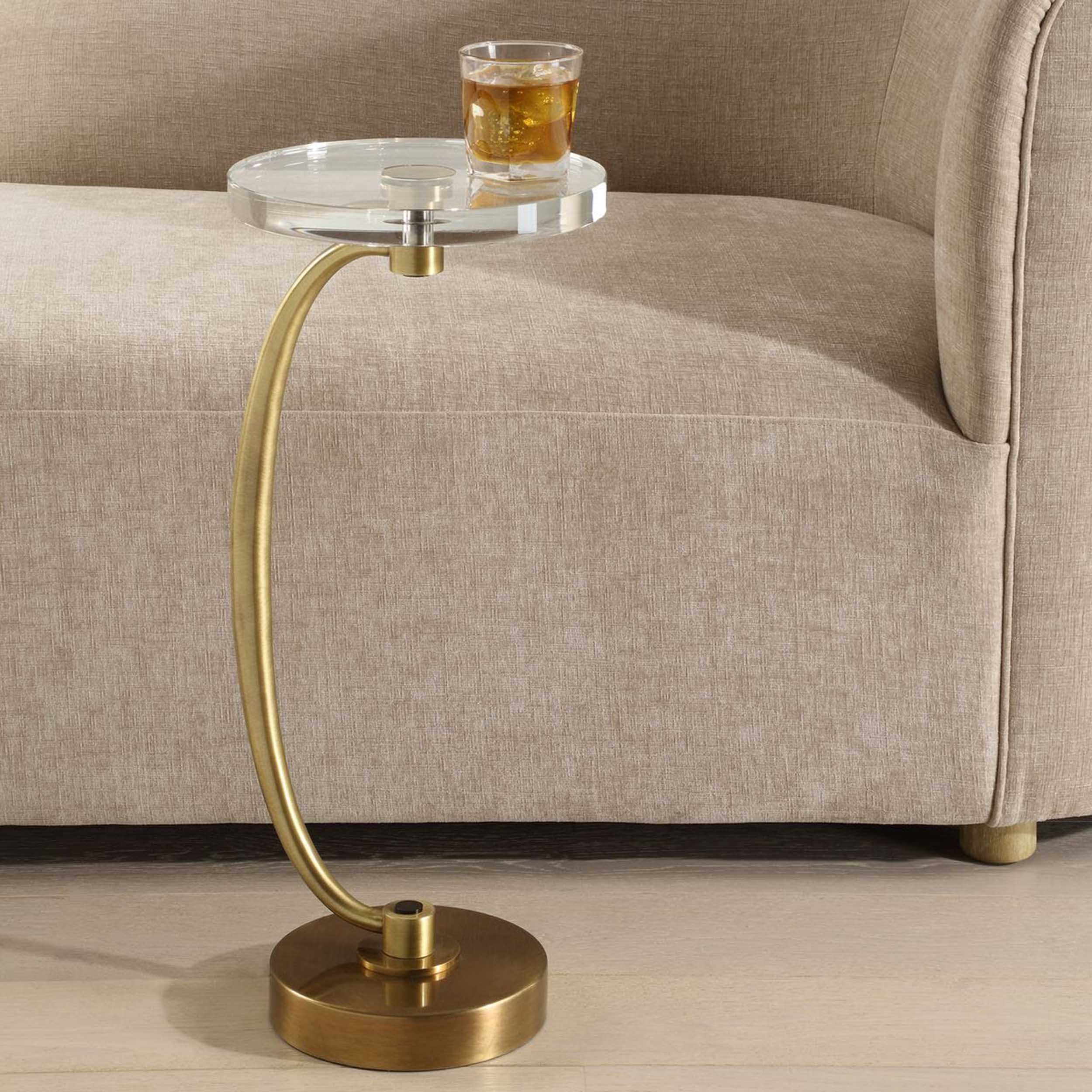 Waveney Drink Table, Brass - Image 7