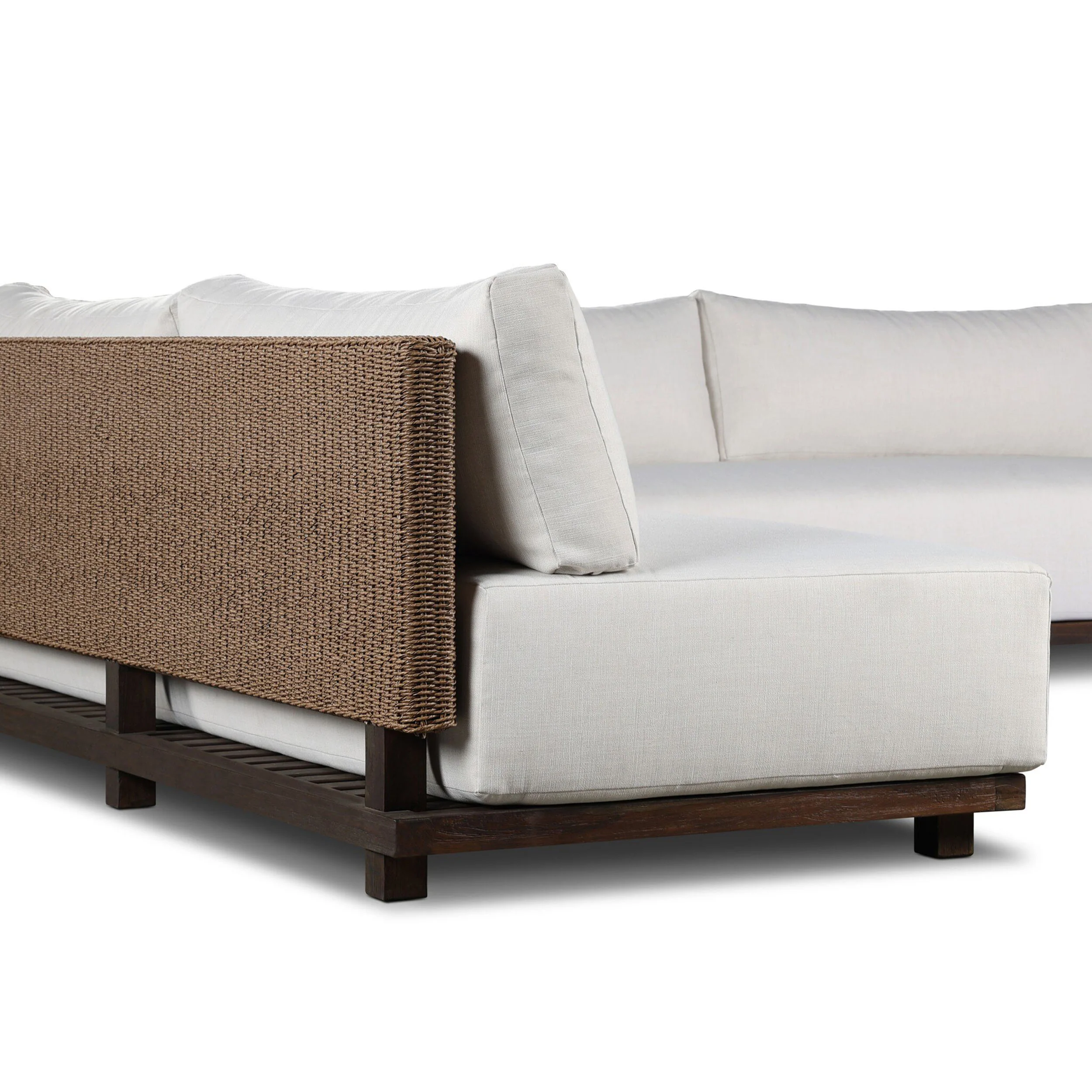 Wayford Outdoor 3 Piece Sectional, Vergo Cream by Four Hands - Image 4
