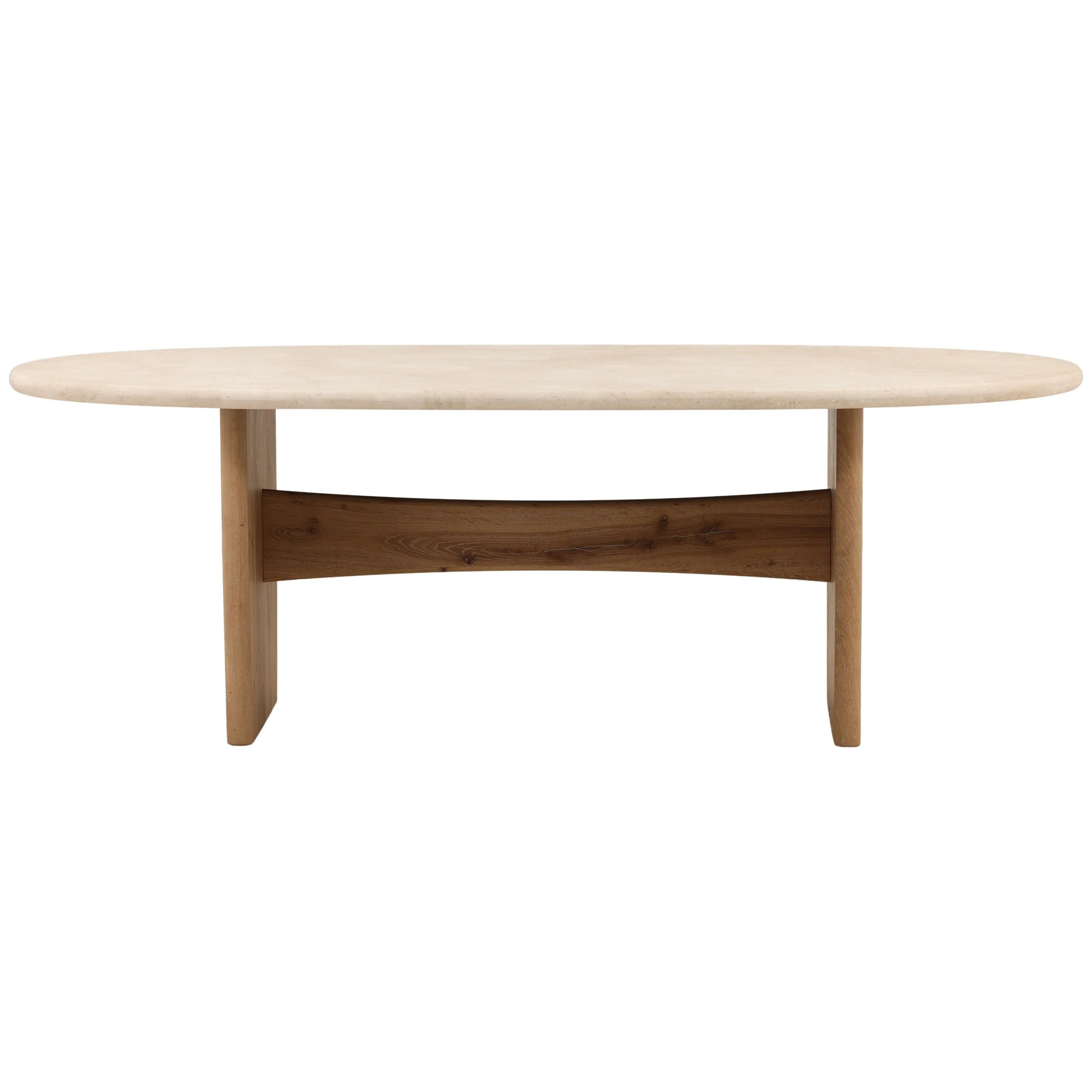 Waylon Oval DiningTable, Cream - Image 2