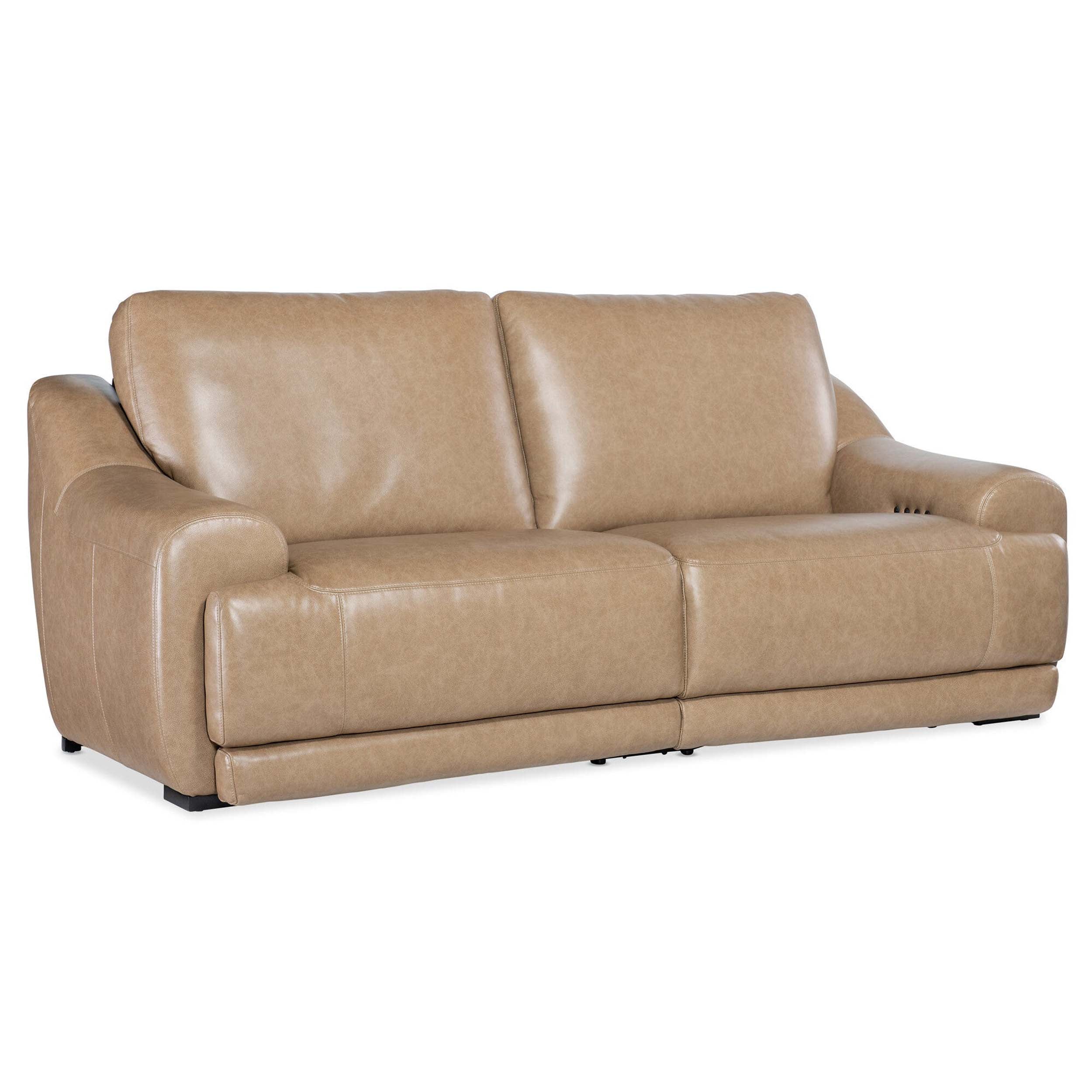 Wayward Leather Power Sofa, Latte - Image 2