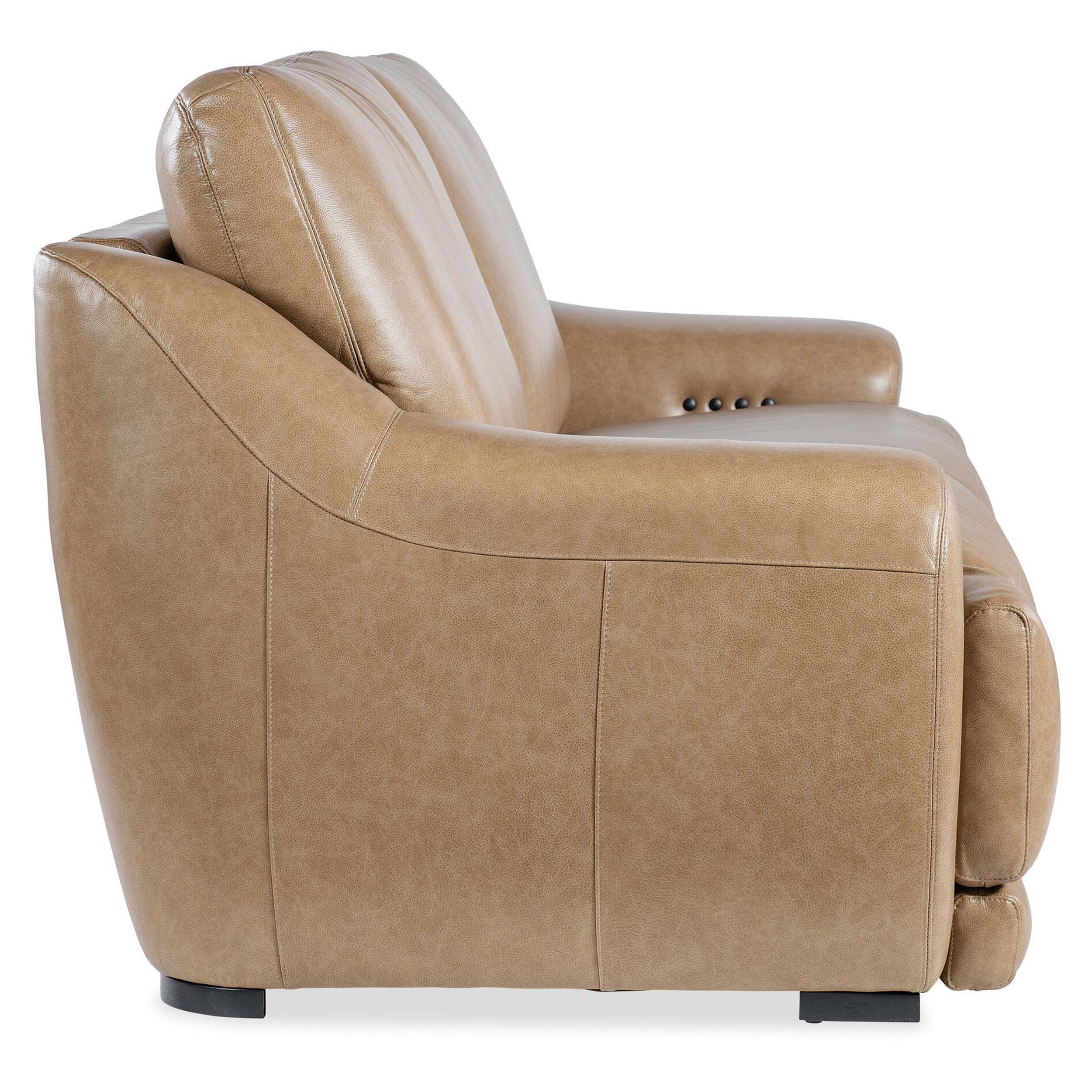 Wayward Leather Power Sofa, Latte - Image 3