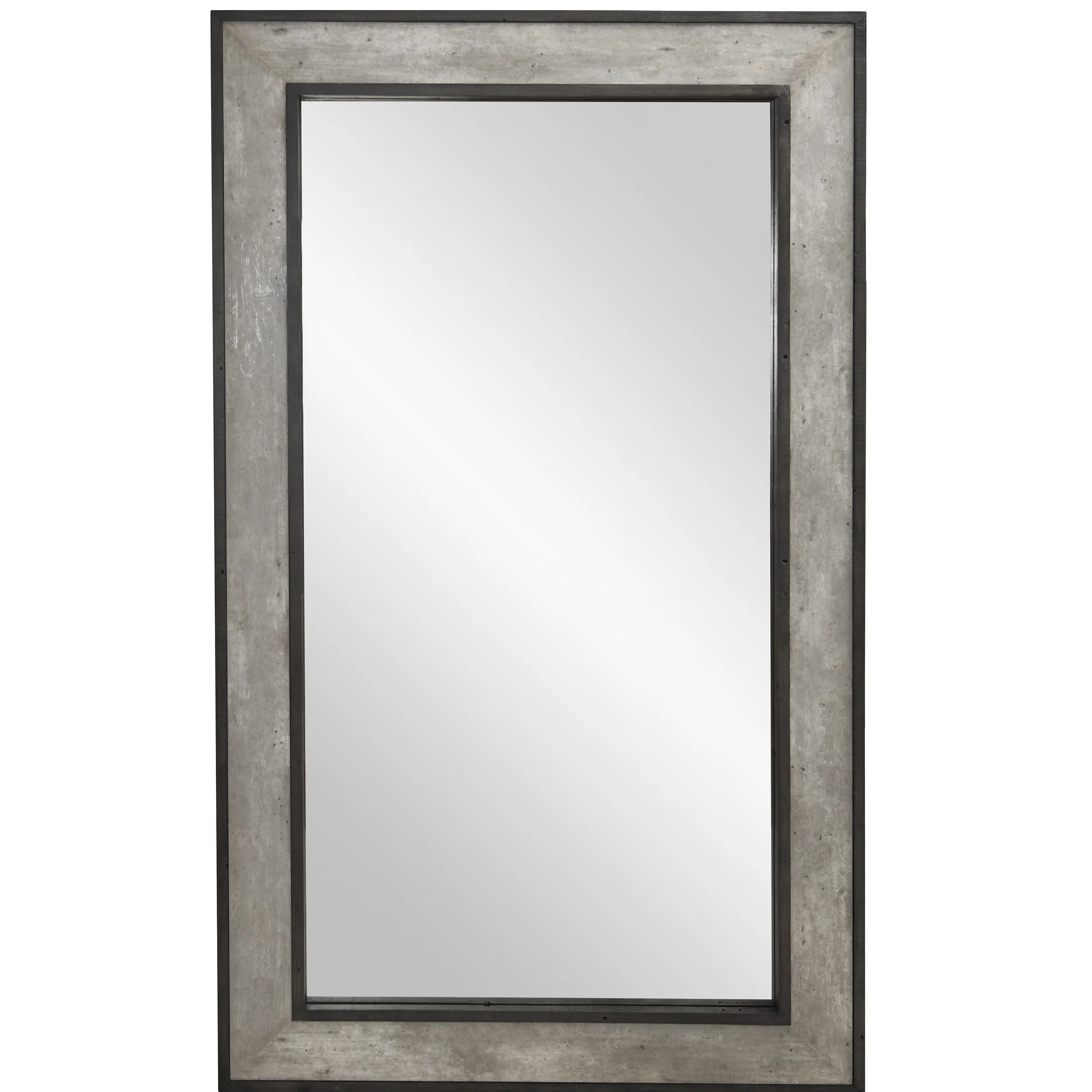 Webster Floor Mirror, Weathered Cement