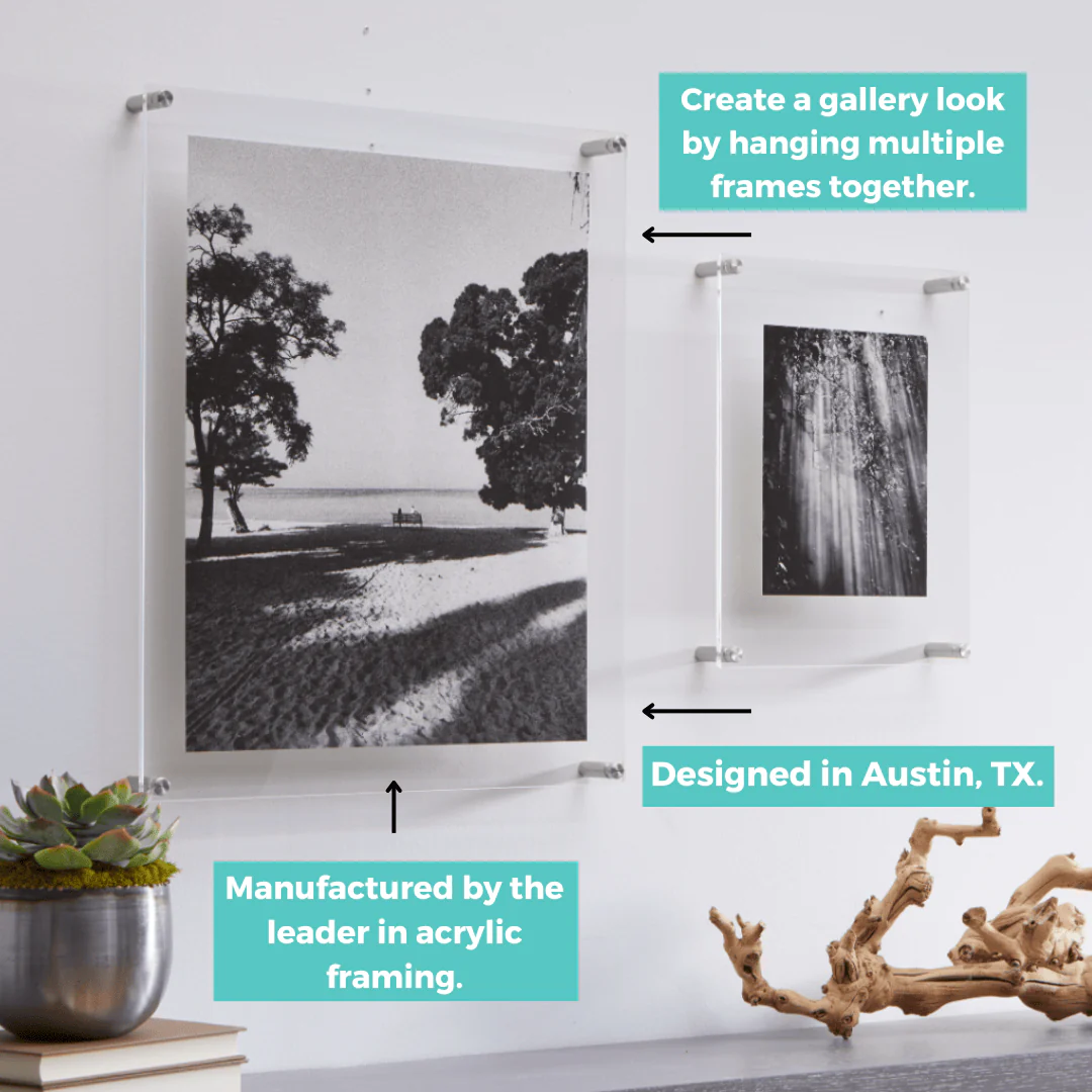 Wedding Collection Double Panel Floating Frames - Image 97