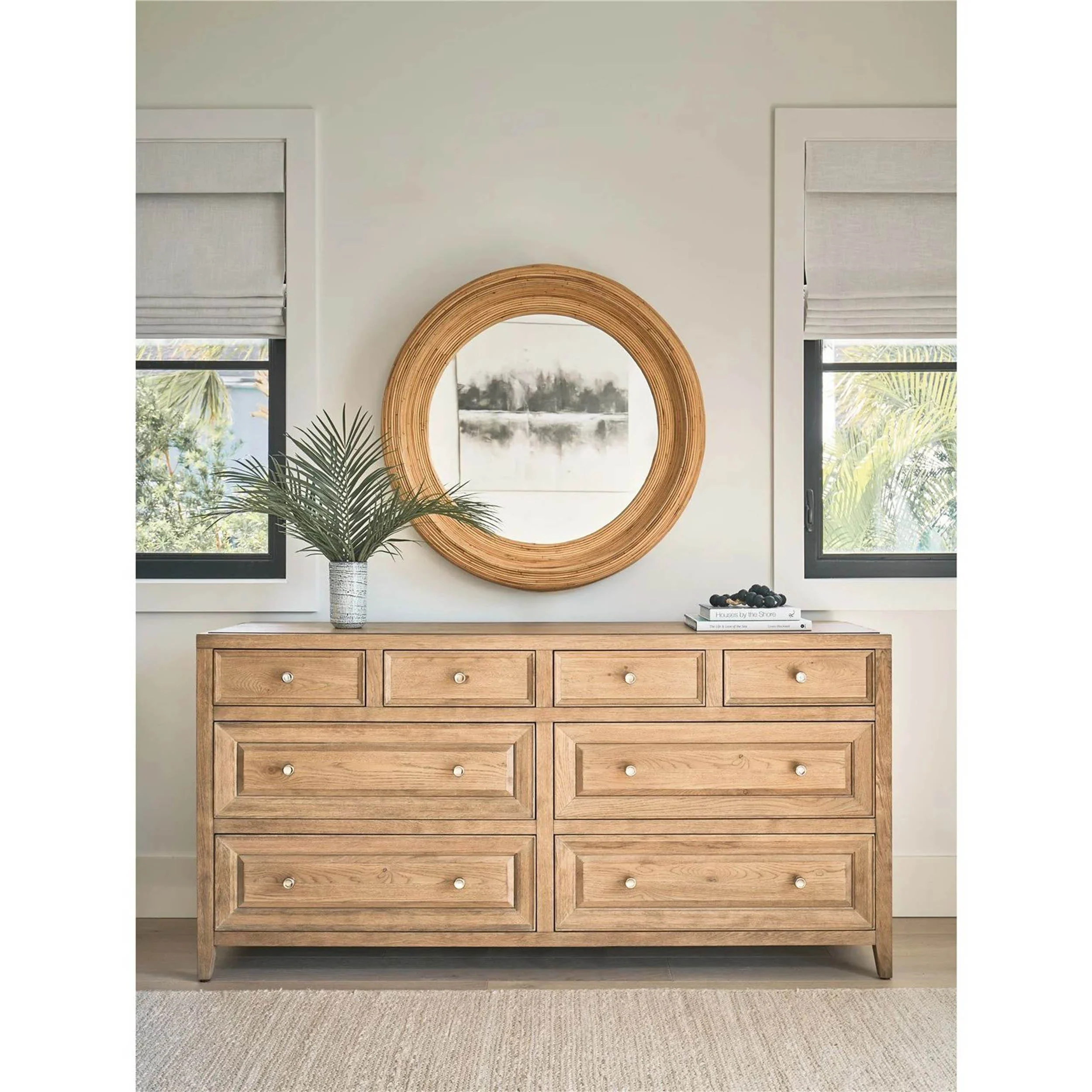 Weekender Lakeway Mirror, Natural Rattan - Image 3