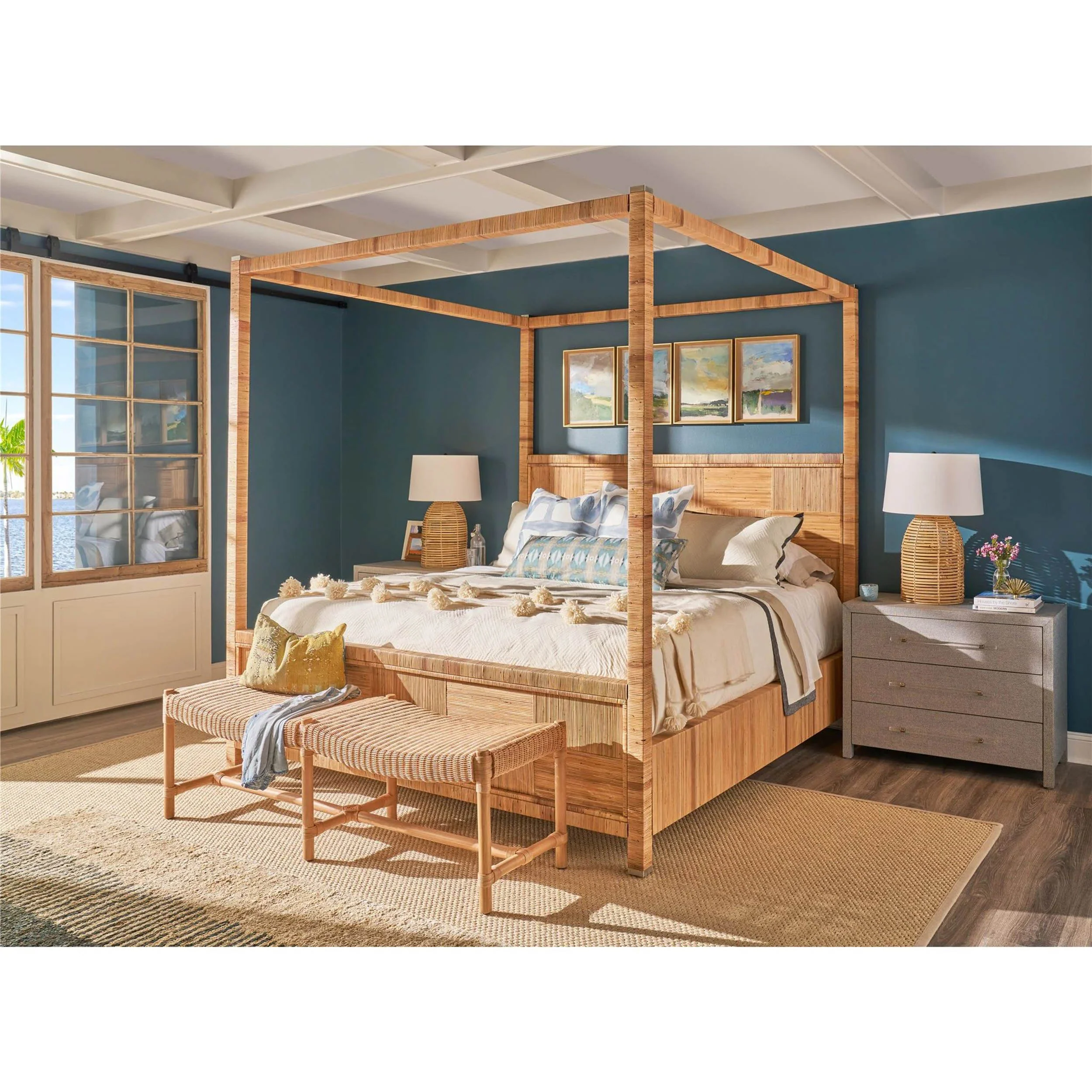 Weekeneder Chatham Poster Bed, Natural Rattan - Image 5