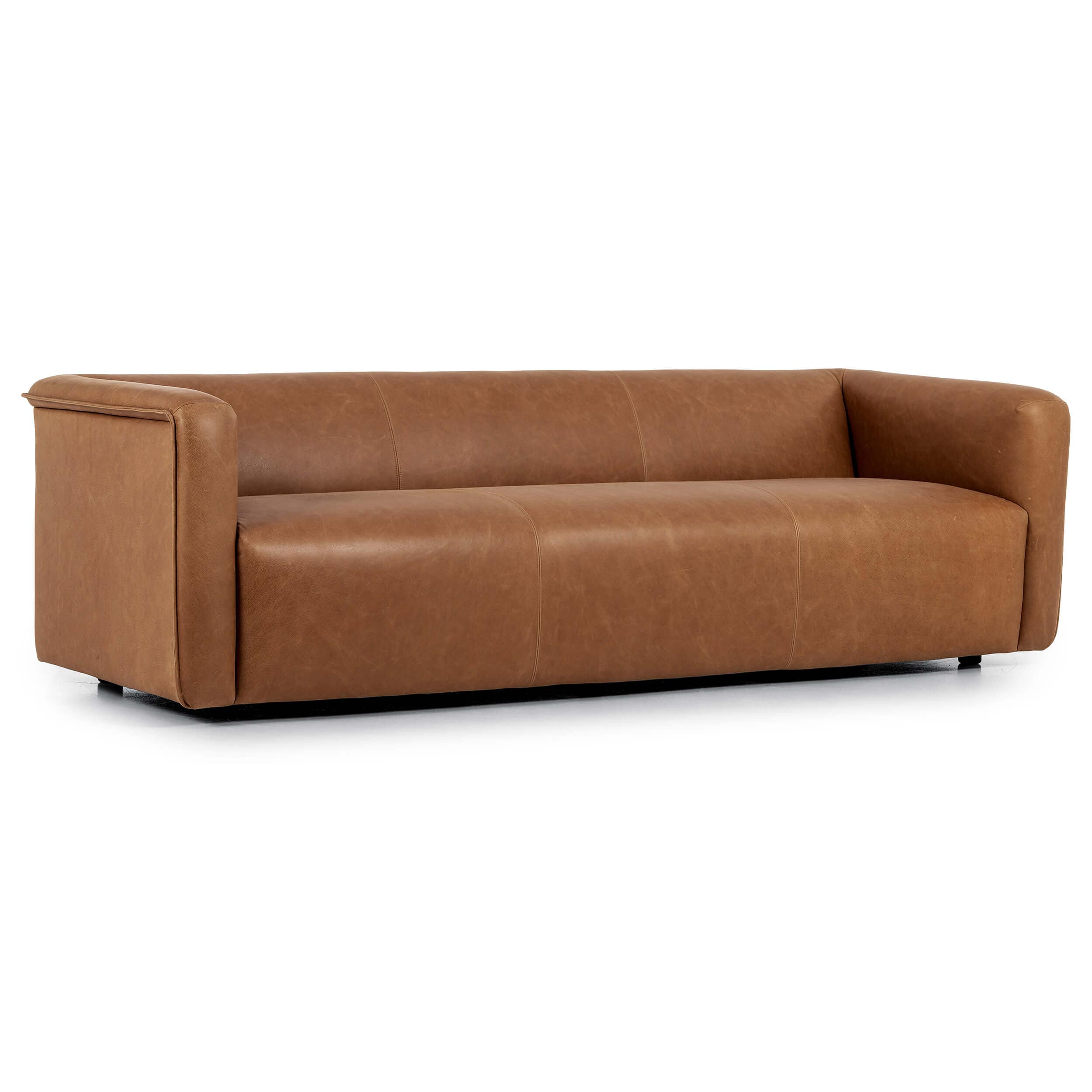 Wellborn Leather Sofa, Palermo Cognac by Four Hands - Image 2