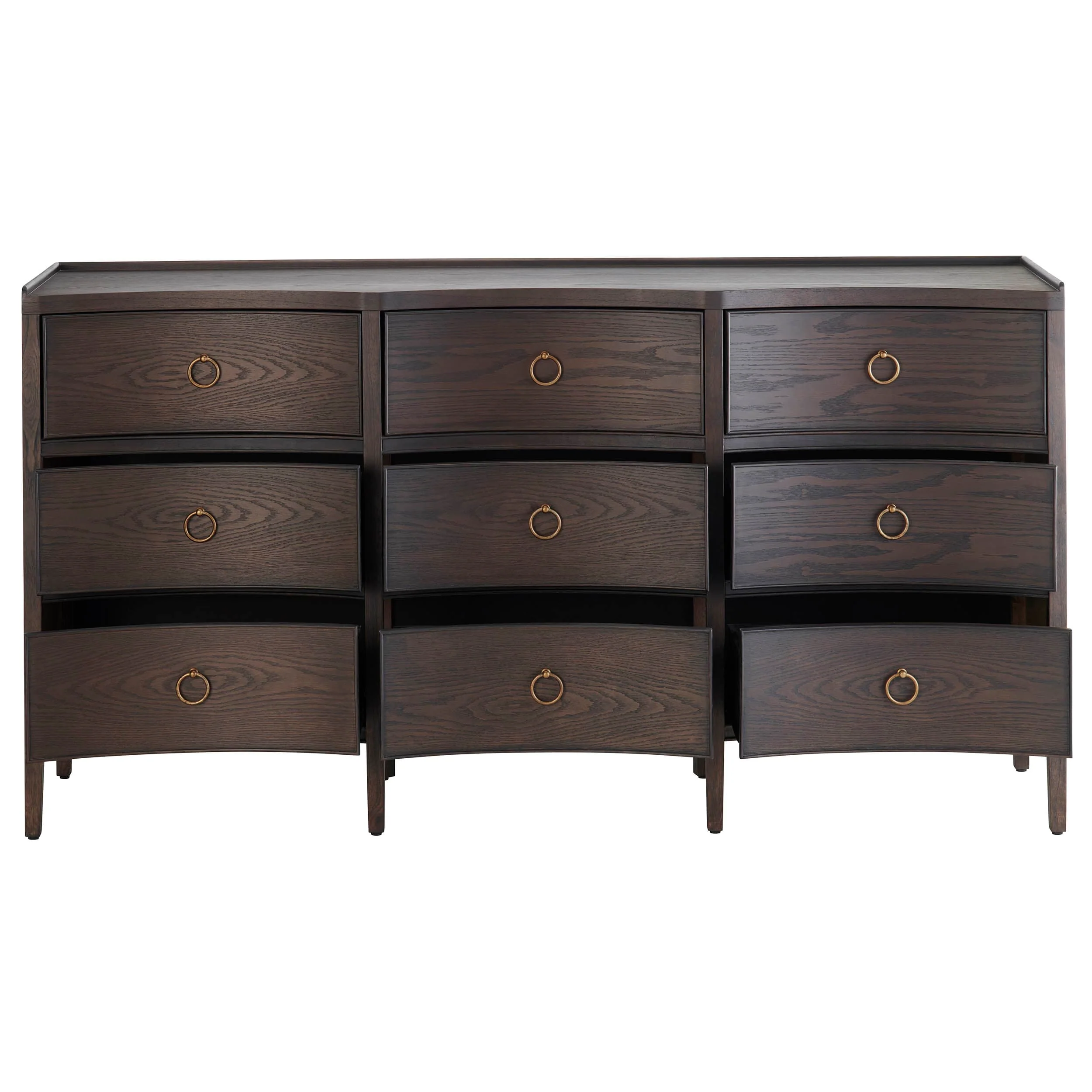 Franklin 9 Drawer Dresser, Dark Brown - Image 3