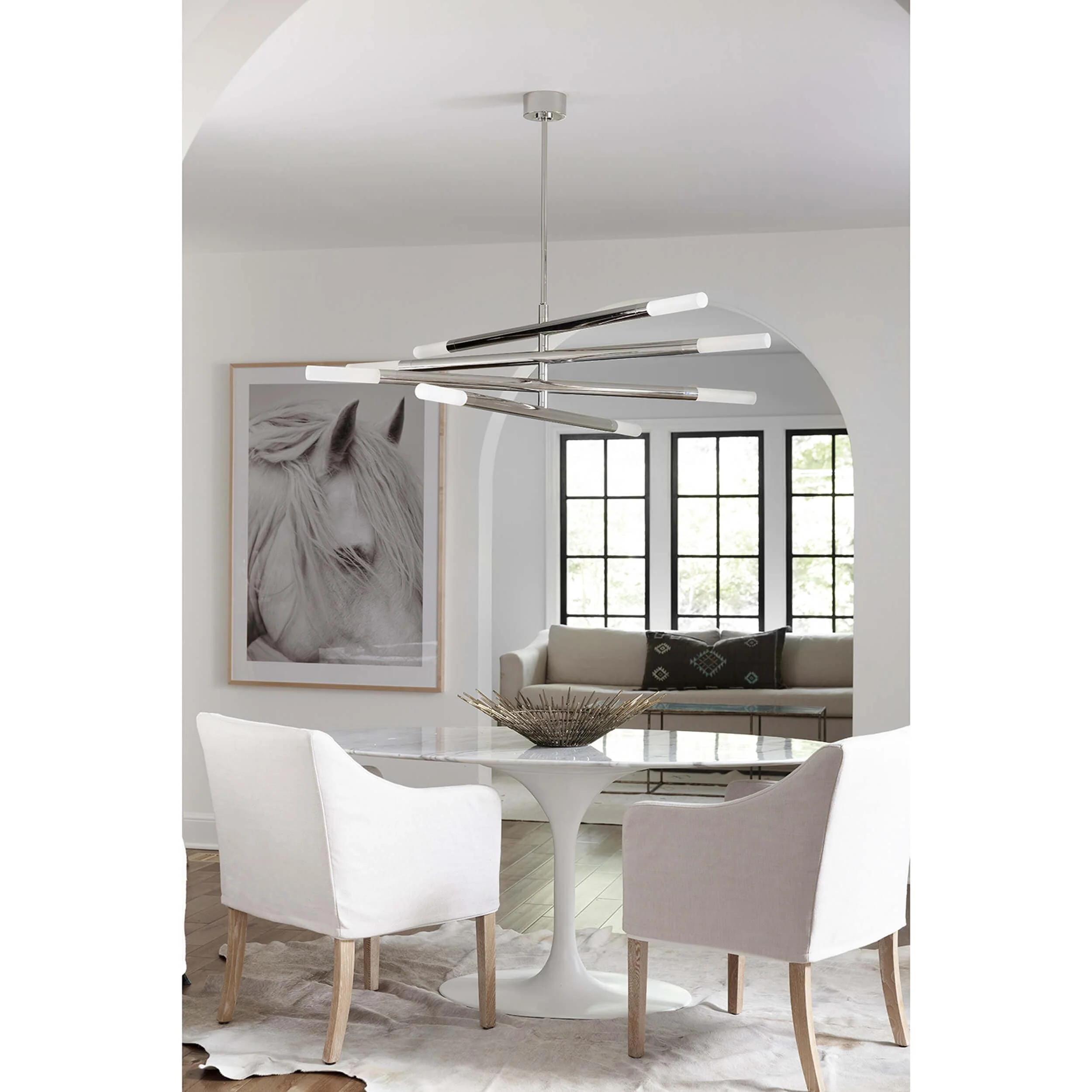 Wick Chandelier, Polished Nickel - Image 5