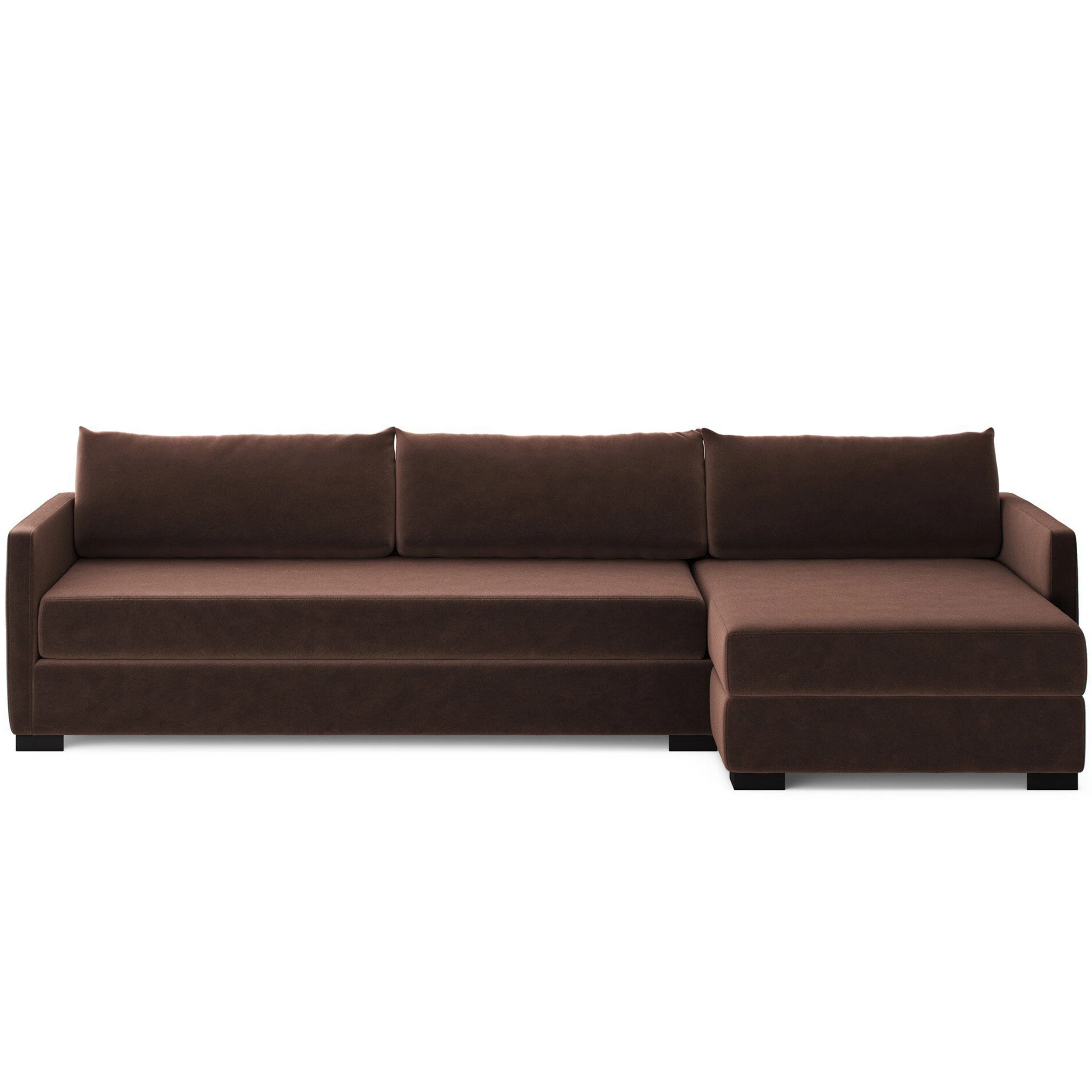 Wickham Right Storage Chaise Sleeper Sectional, Surrey Cocoa by Four Hands