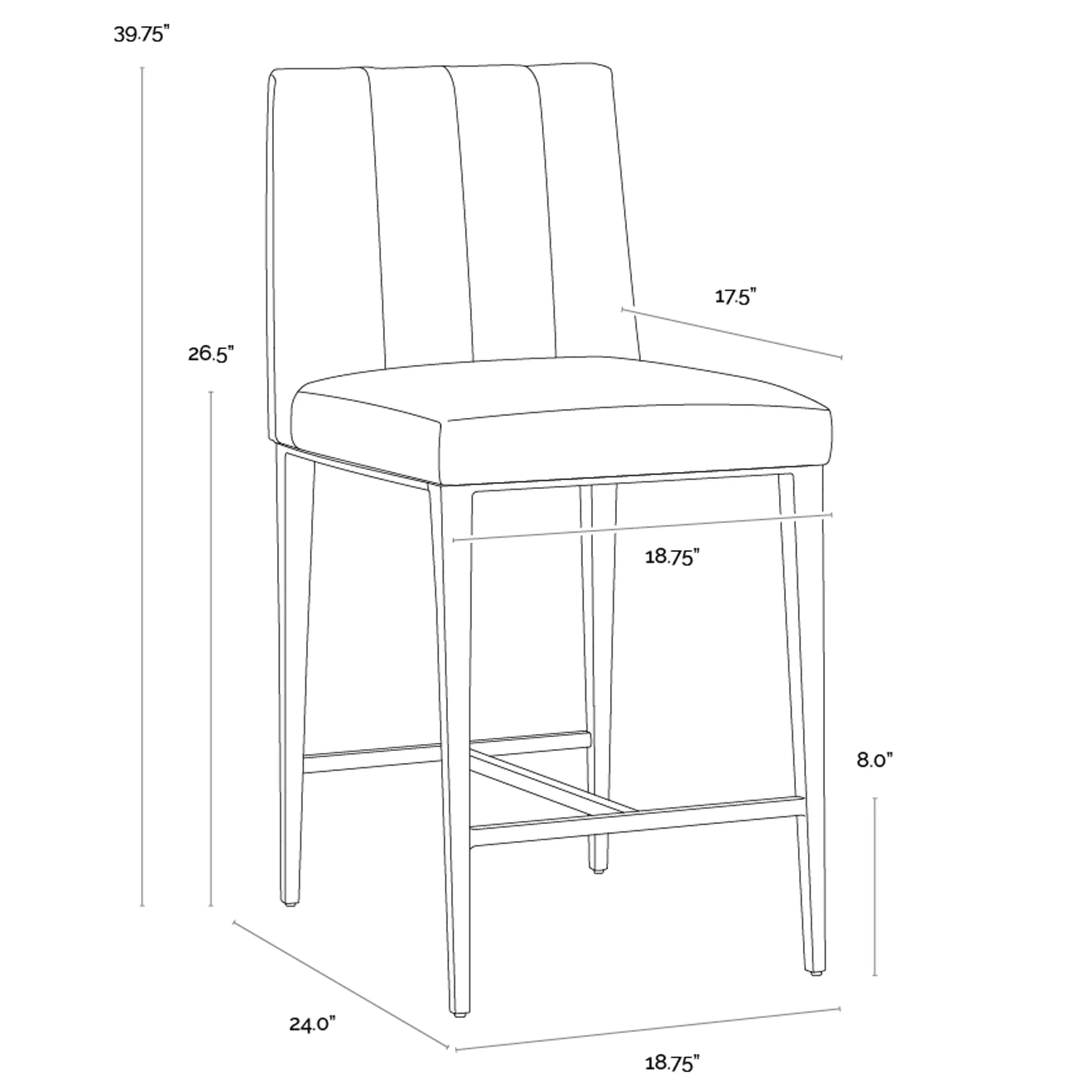 Wilbur Counter Stool, Geralt Linen, Set of 2 - Image 5