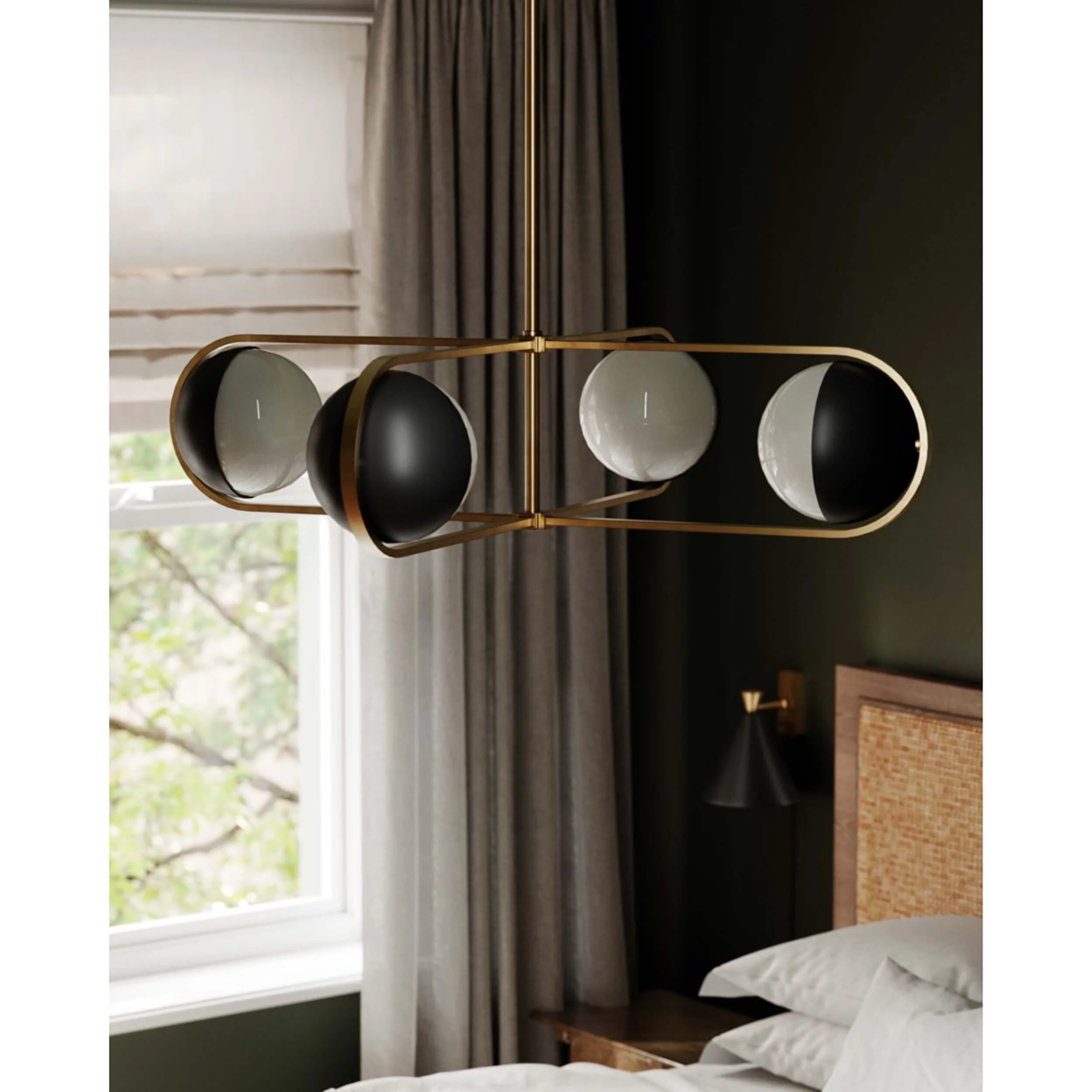 Willard Chandelier, Patina Brass - Image 2