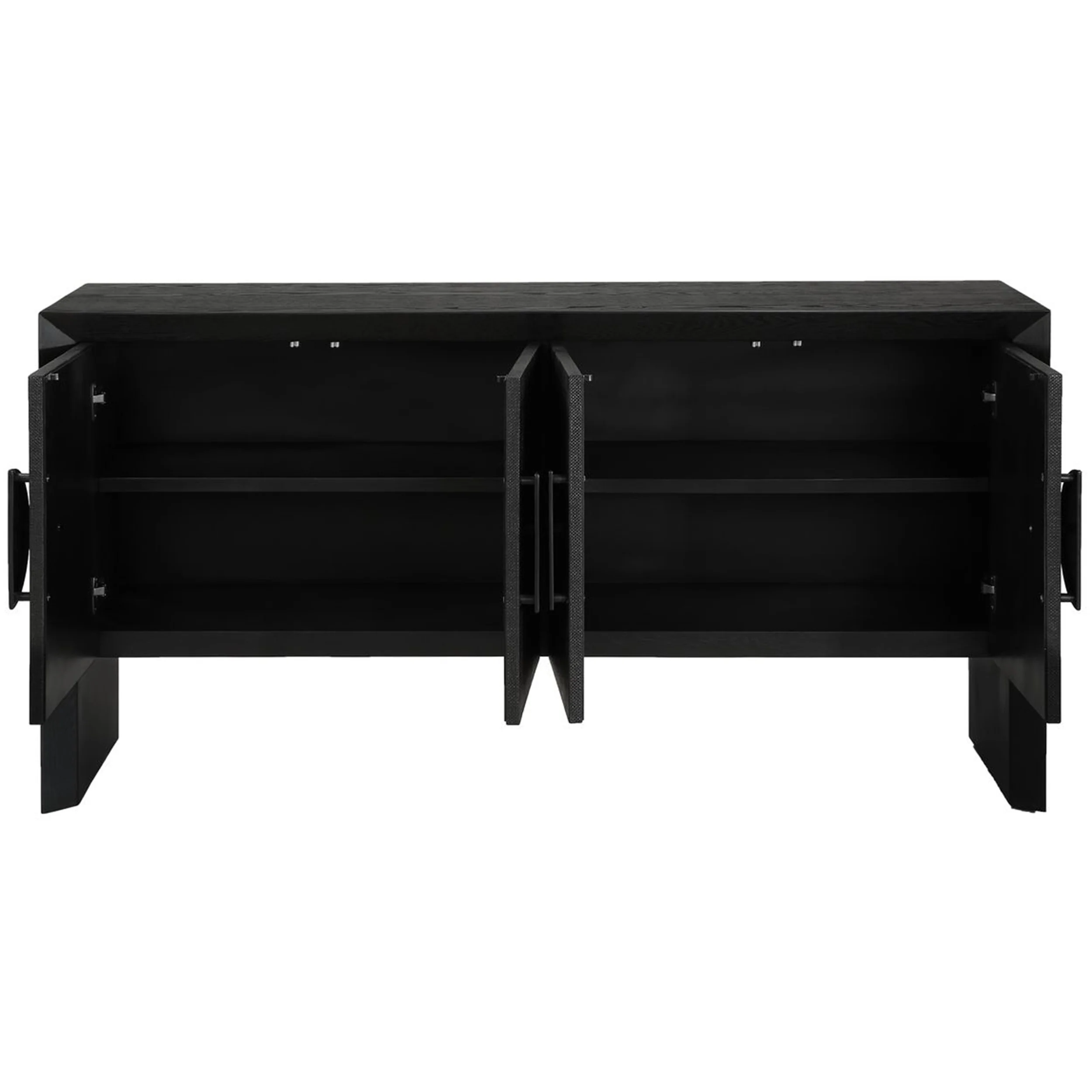 Williams 4 Door Cabinet, Black - Image 4