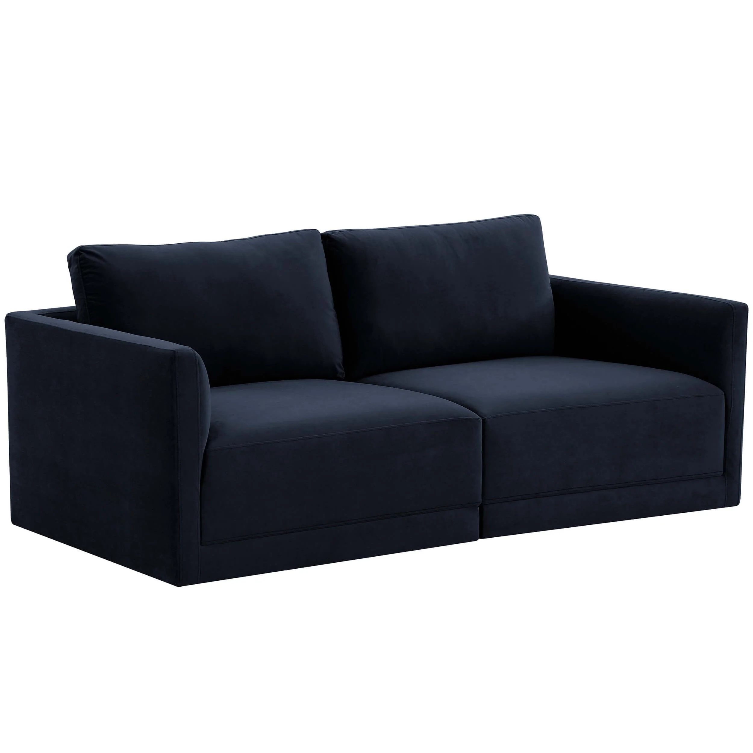 Willow 2 Piece Modular Loveseat, Navy - Image 2