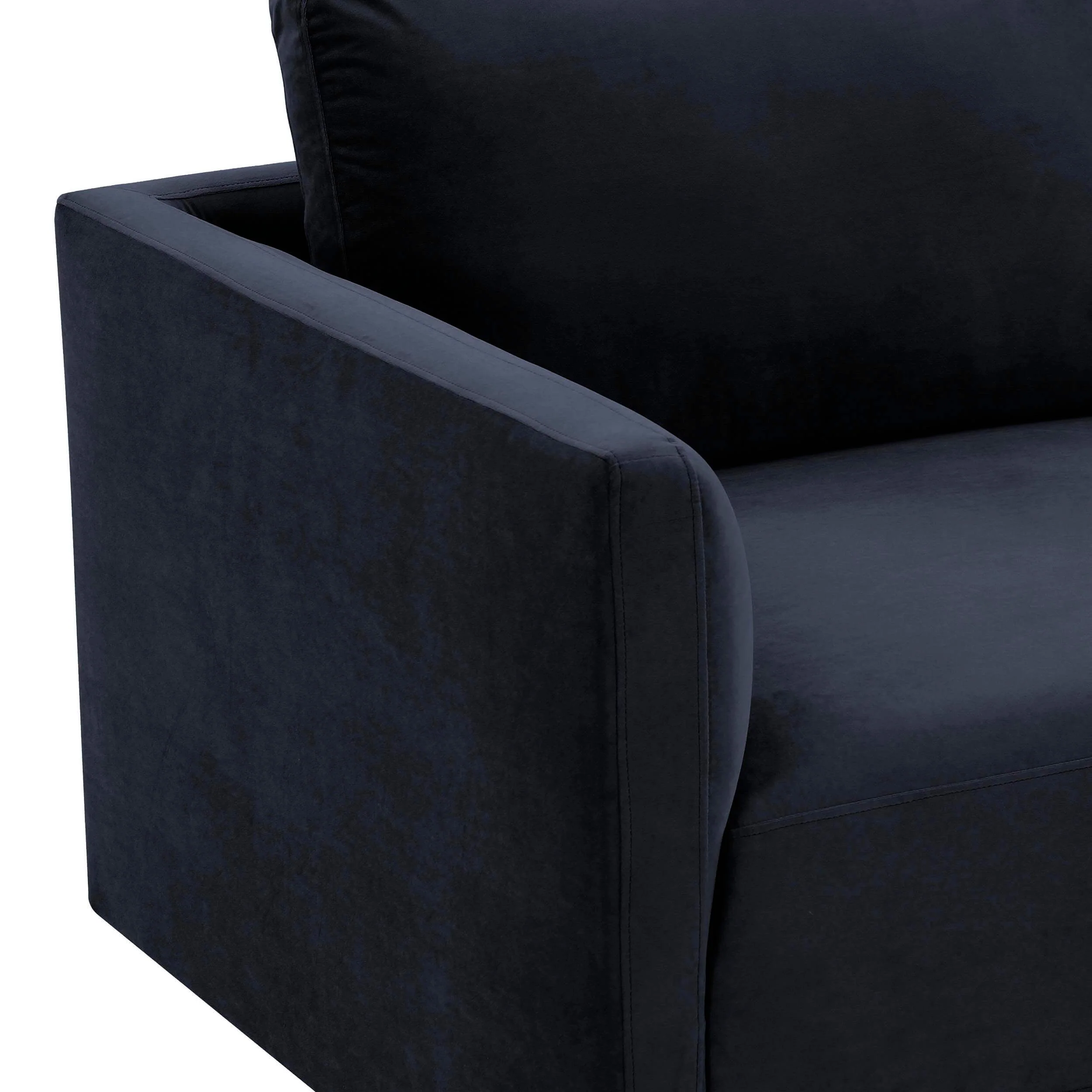 Willow 2 Piece Modular Loveseat, Navy - Image 4