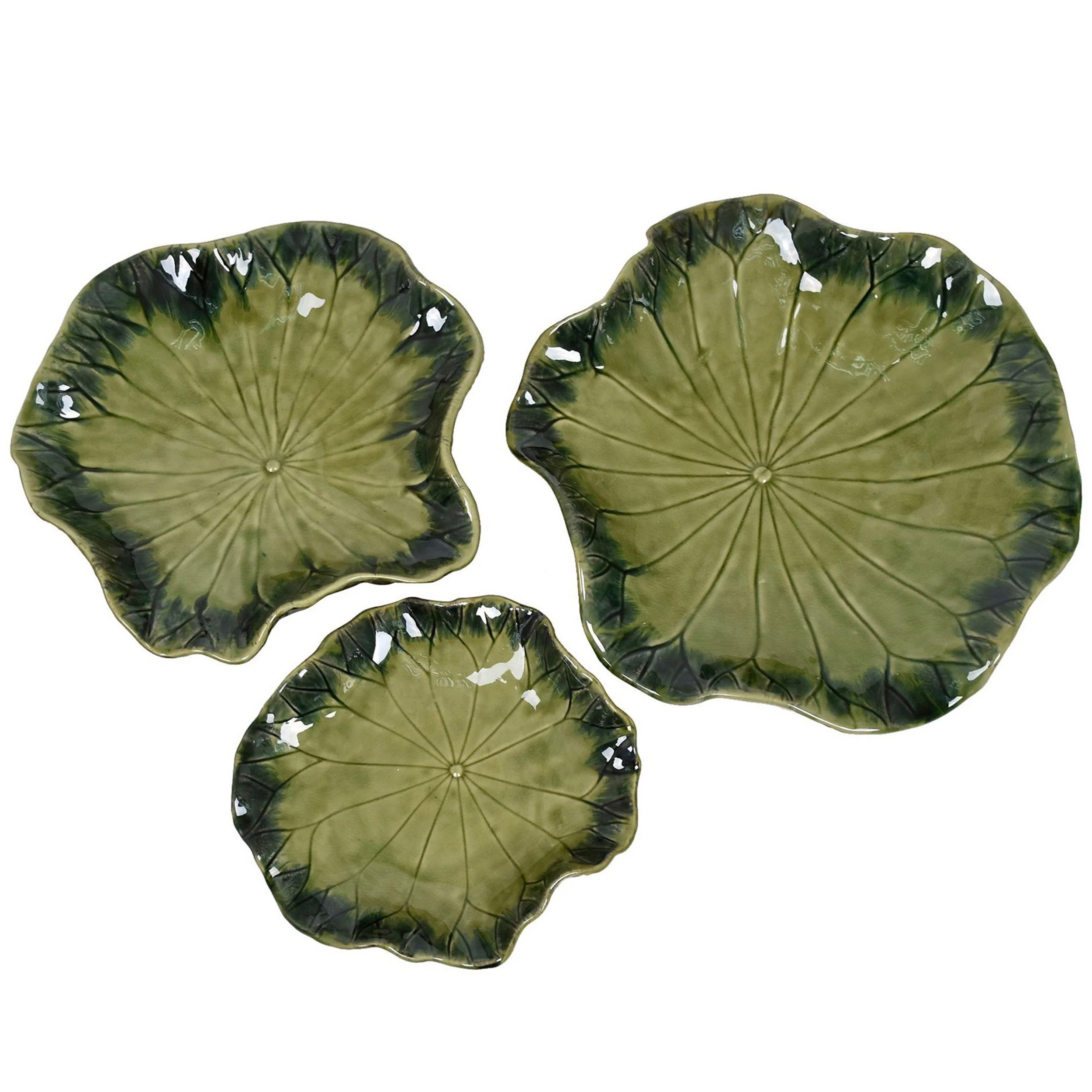 Willowbrook Trays, Green, Set of 3