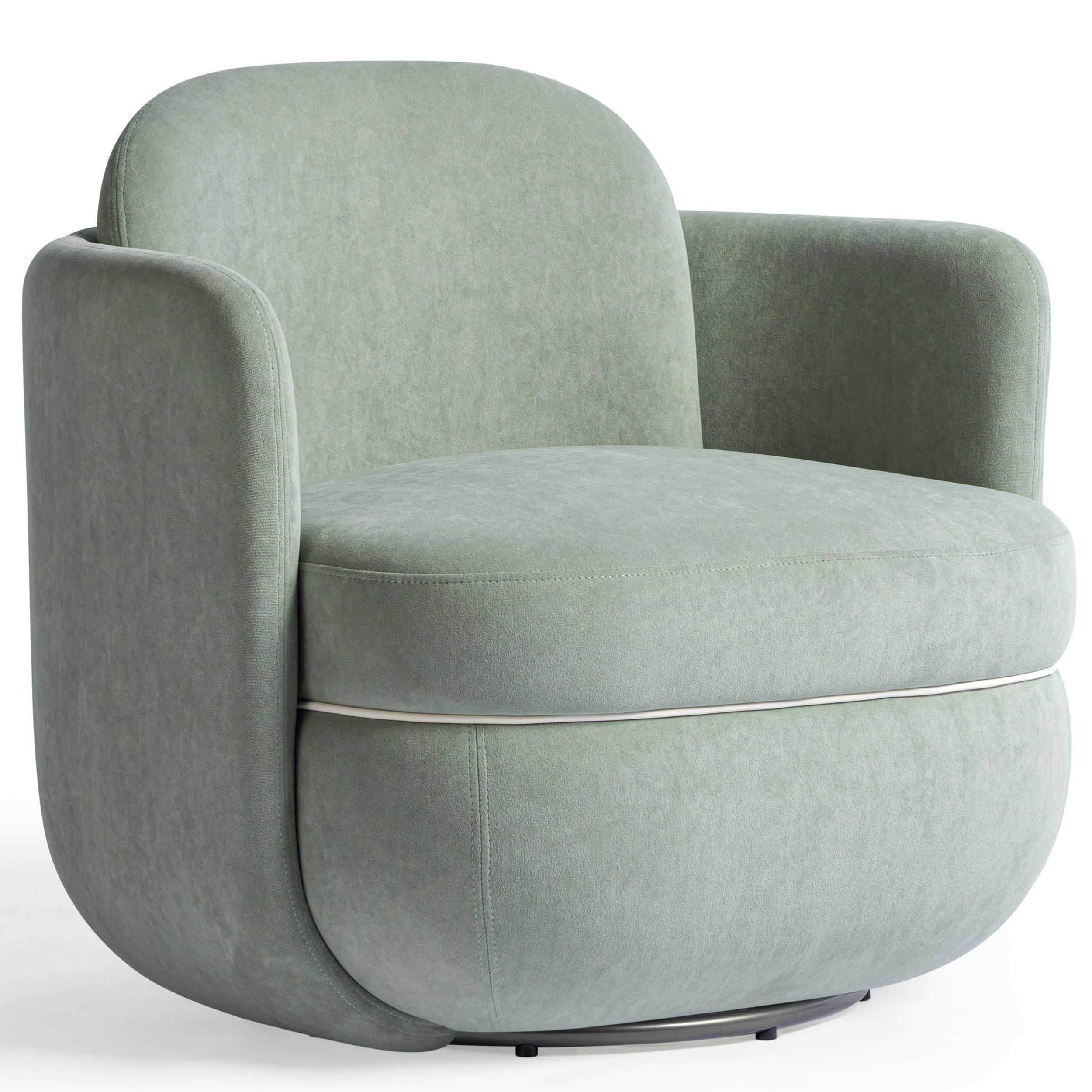 Wolfie Swivel Chair, Mint Green