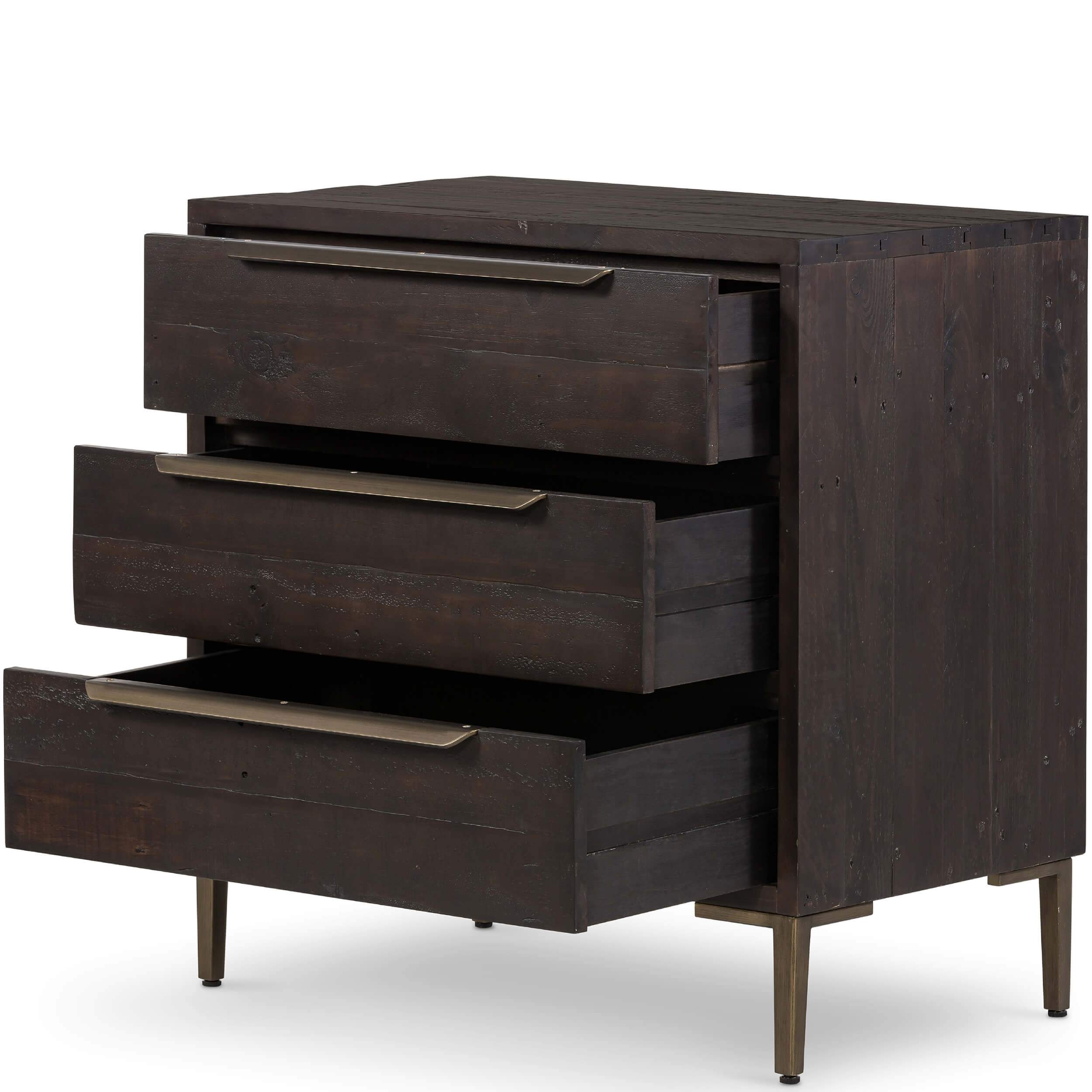 Wyeth 3 Drawer Dresser, Dark Carbon by Four Hands - Image 4
