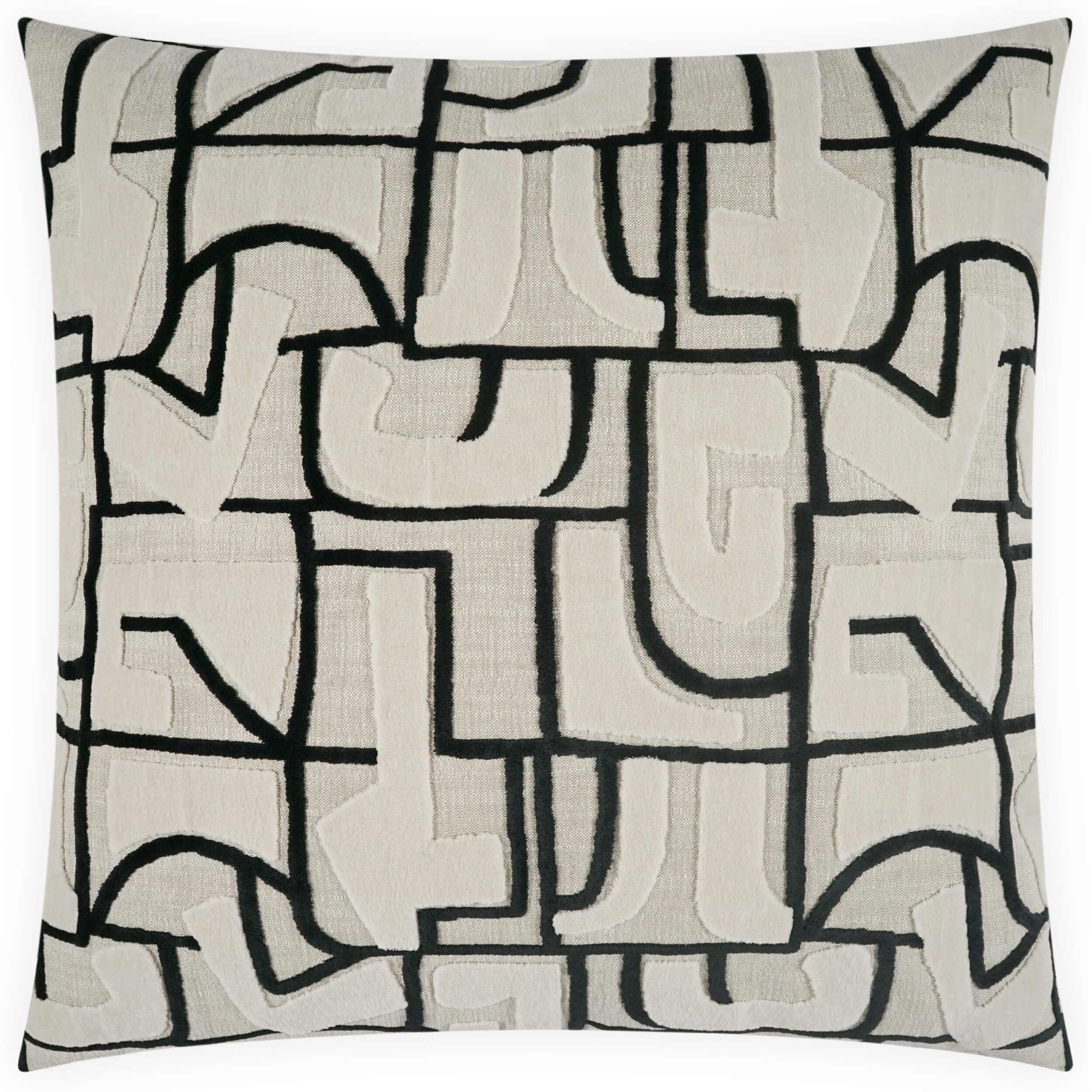 Yasmeen Pillow, Beige/Black