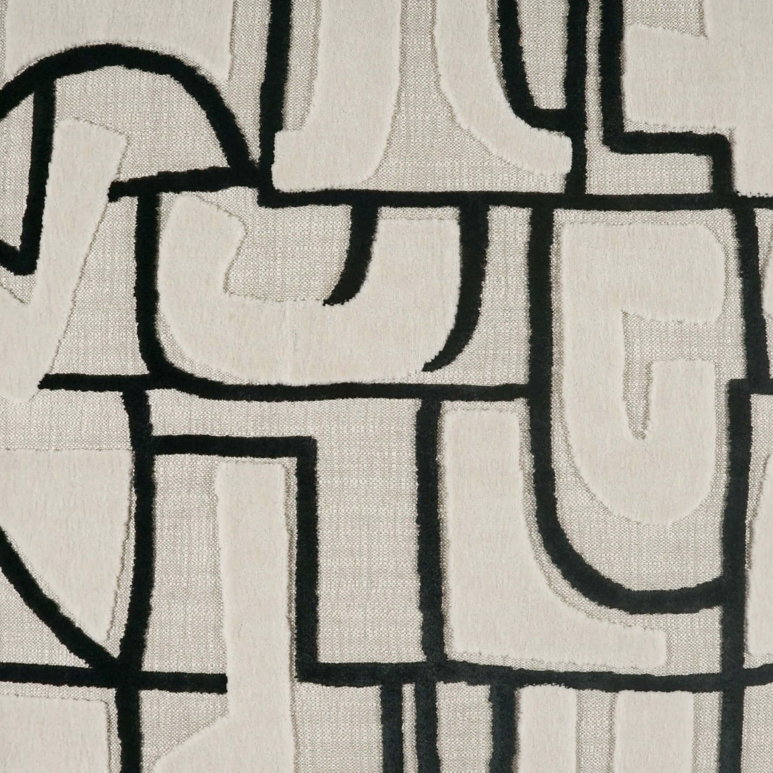 Yasmeen Pillow, Beige/Black - Image 3