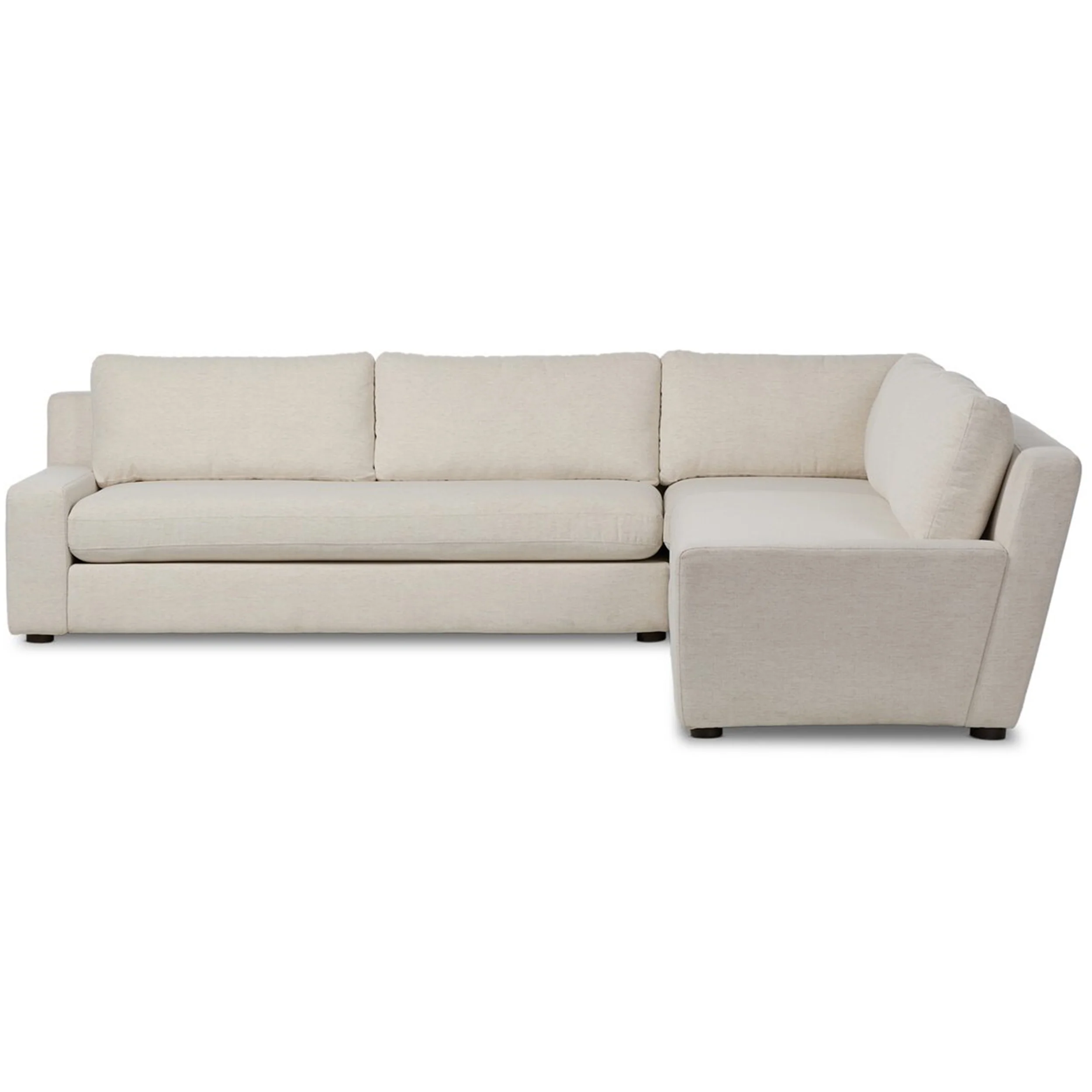 Yelena 3 Piece Sectional, Nomad Snow by Four Hands - Image 3