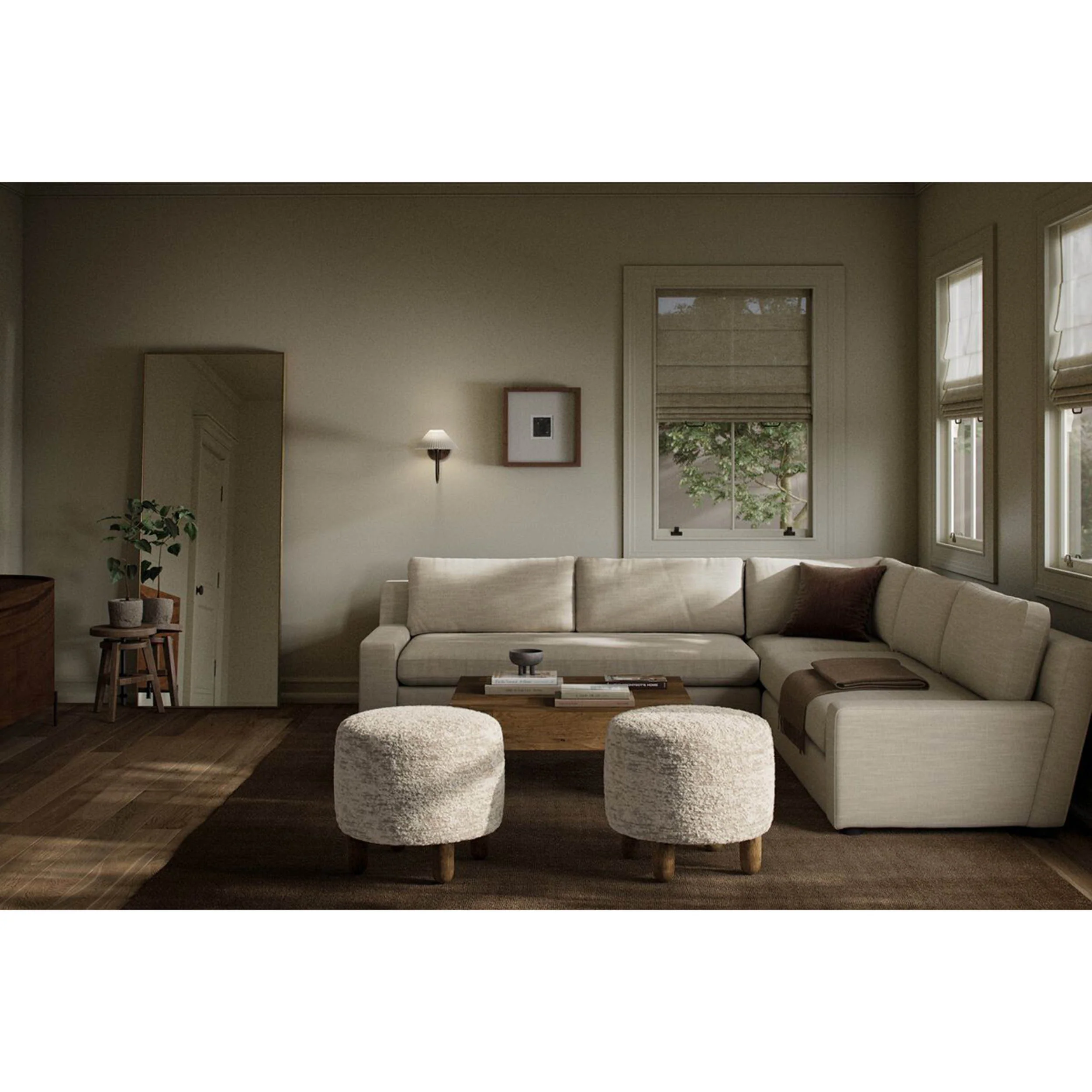Yelena 3 Piece Sectional, Savoy Parchment by Four Hands - Image 2