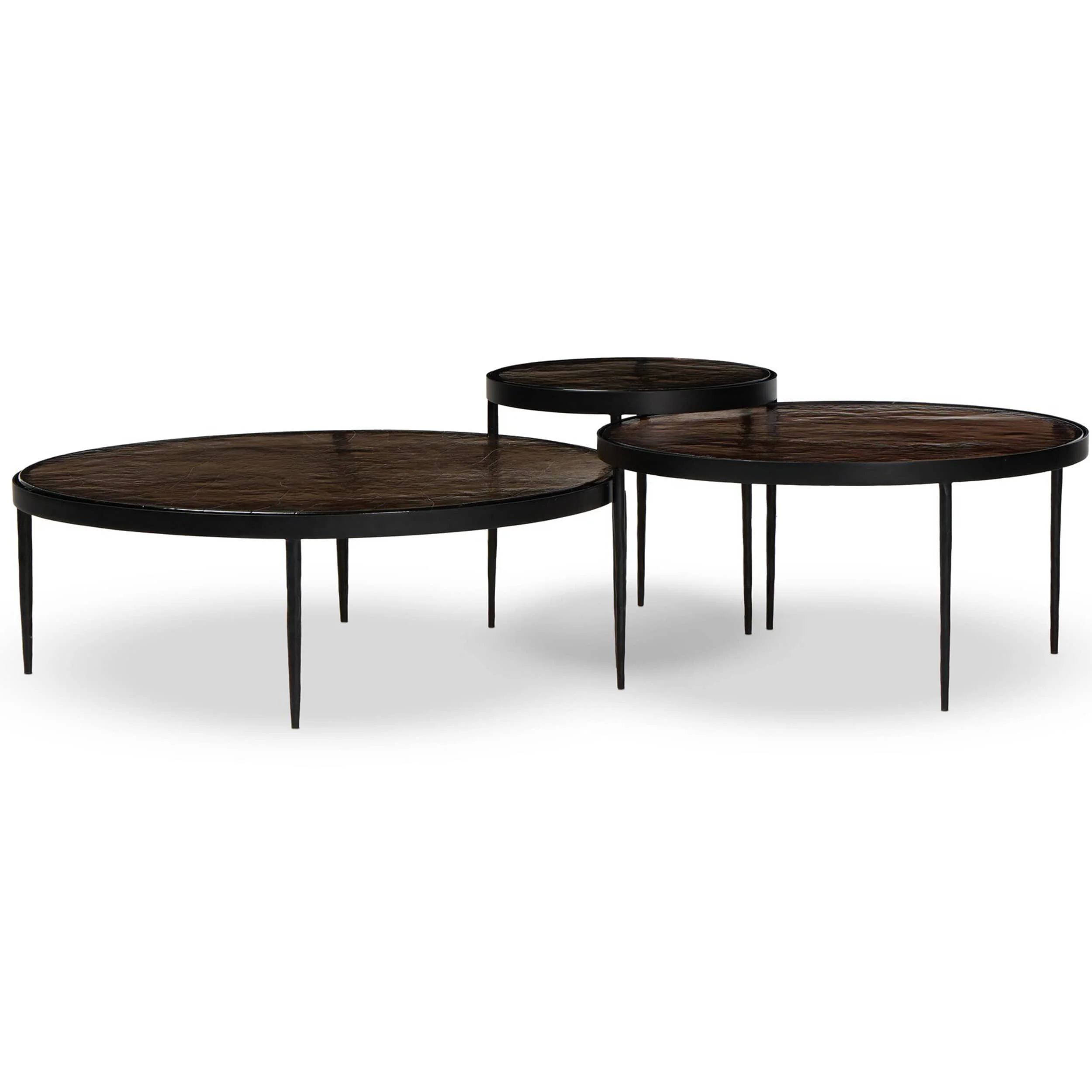 Yoko Nesting Tables, Smoked Brown, Set of 3 by Four Hands - Image 2